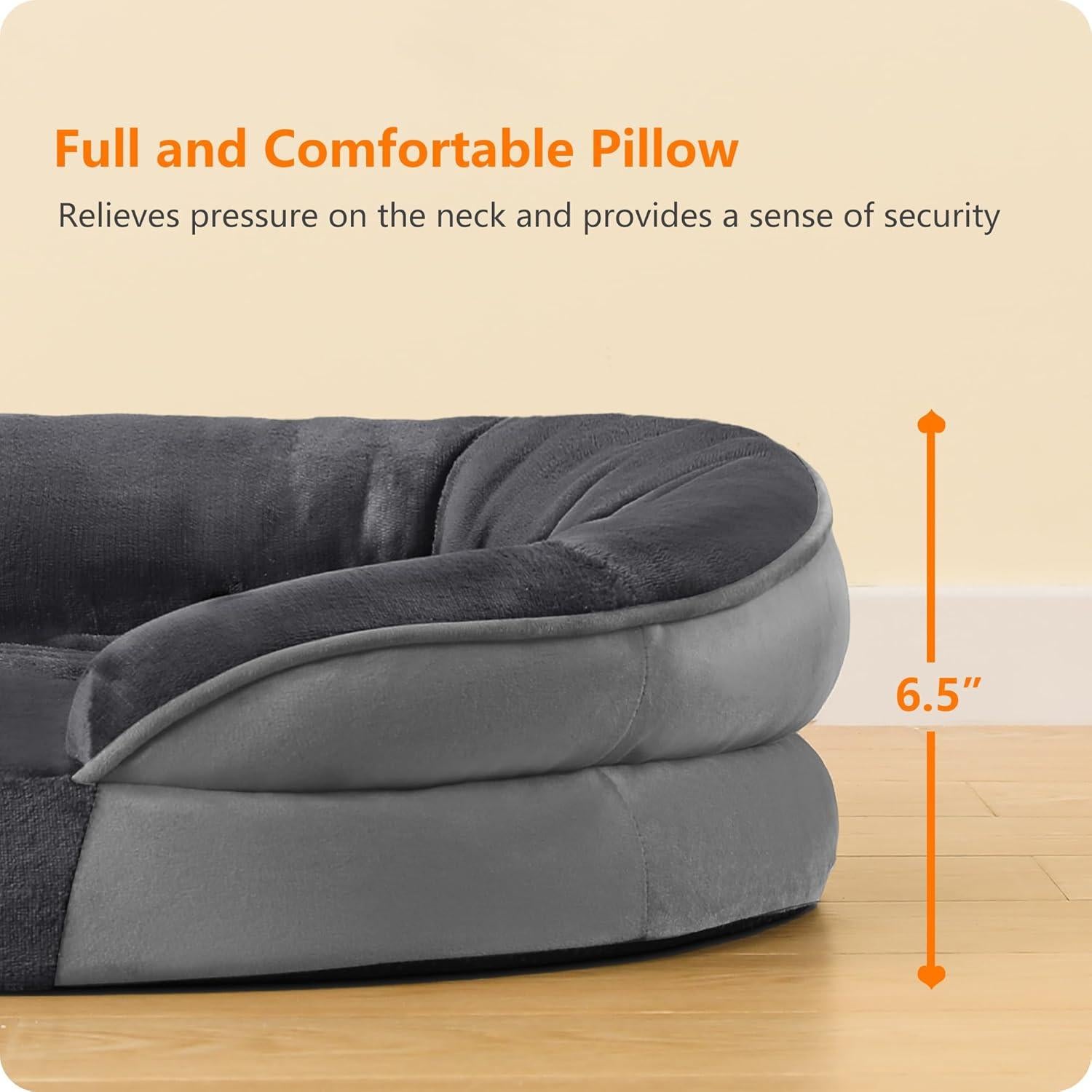 Cama Ortopédica para Perros Grandes DWANTON 106.68x78.74cm Gris