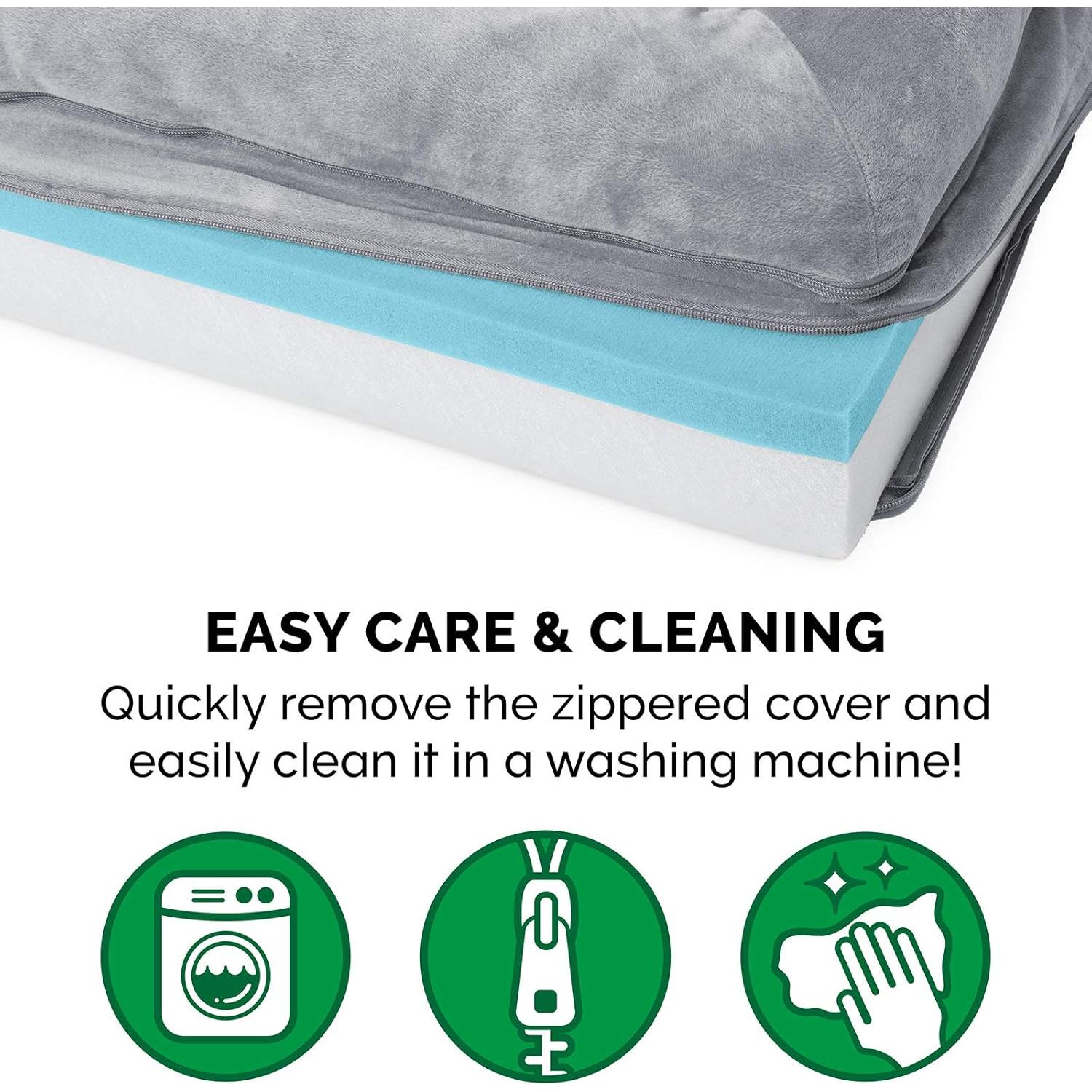 Cama para Perros Jumbo Furhaven con Gel Refrigerante - Gris Humo