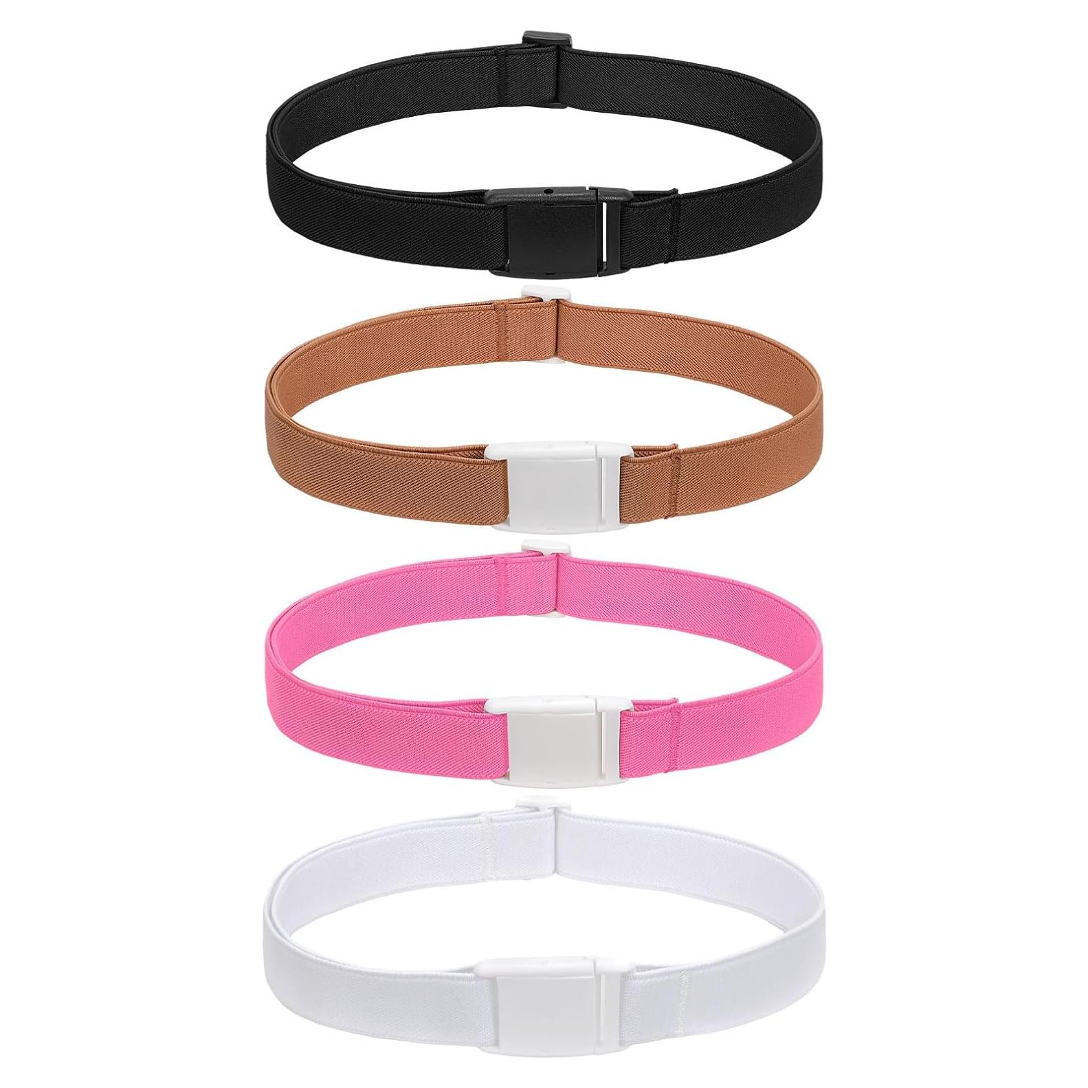 Cinturón Elástico Ajustable para Niñas - Hebilla Plana - 66 cm