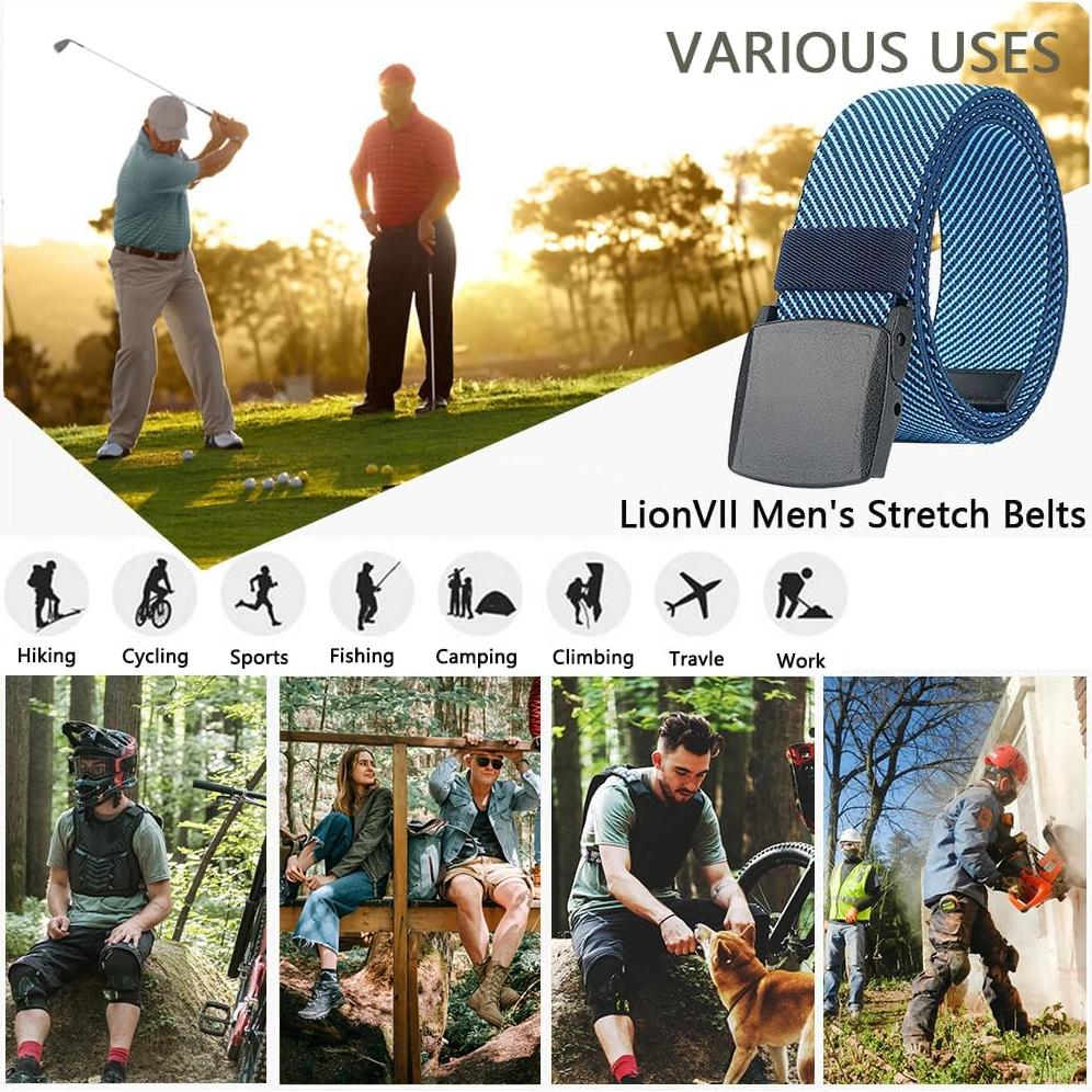 Cinturón Elástico LionVII para Hombre Ajustable 68.6-124.5 cm