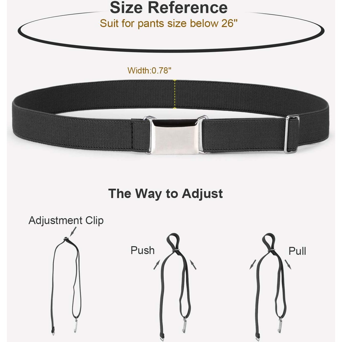 Cinturón Elástico Ajustable para Niños JASGOOD - 2 Piezas