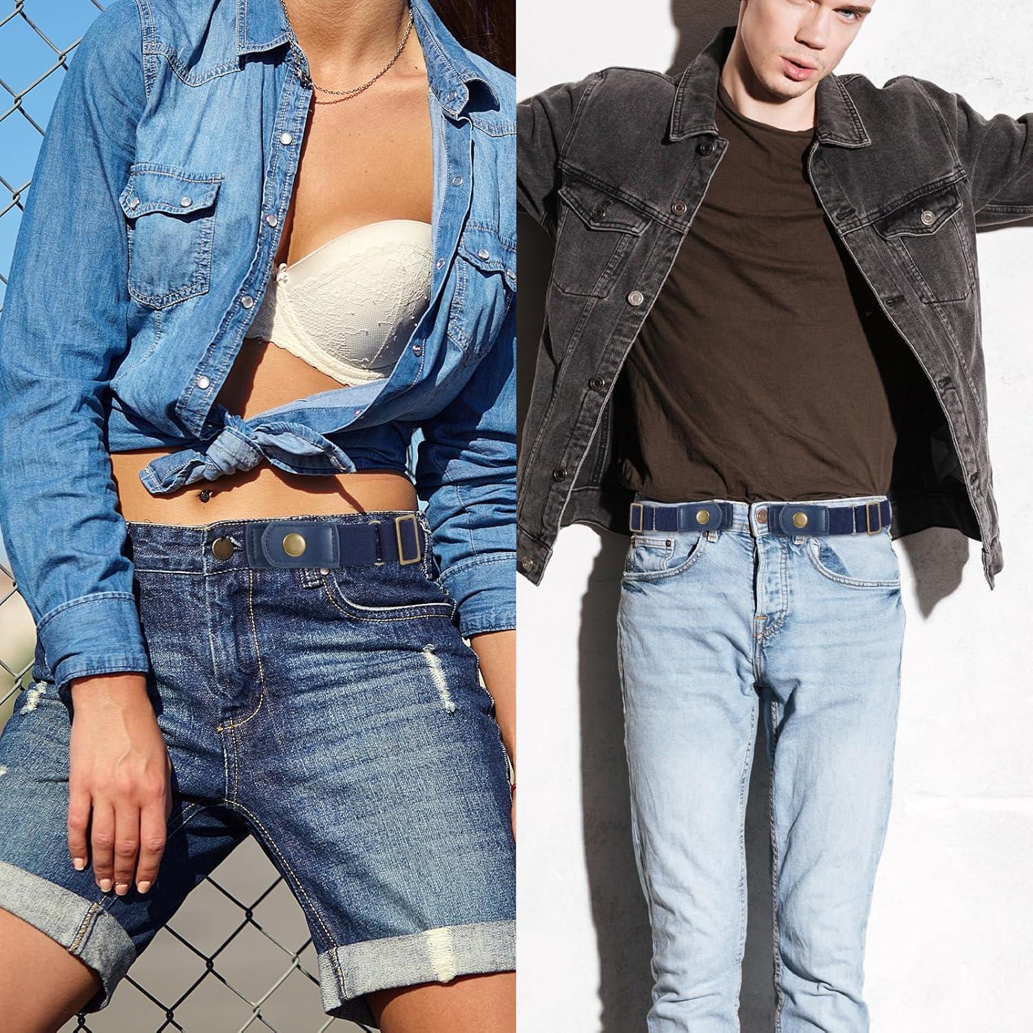 Cinturón Sin Hebilla Elástico Neyauo 28cm Ajustable Negro