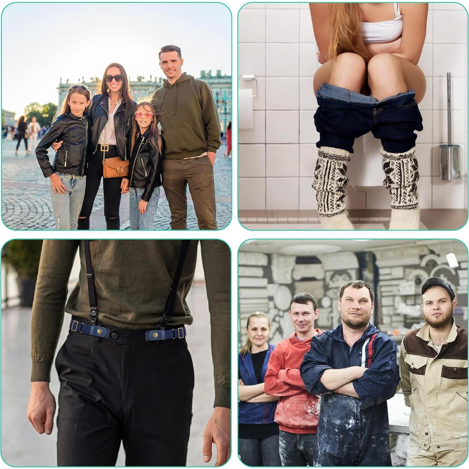 Cinturón Sin Hebilla Elástico Neyauo 28cm Ajustable Negro