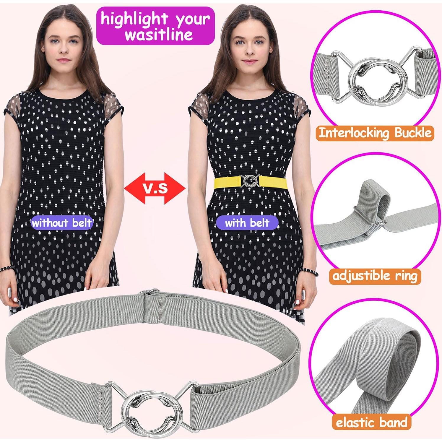 Cinturón Ajustable Elástico Falari para Mujeres - Hebilla Metal