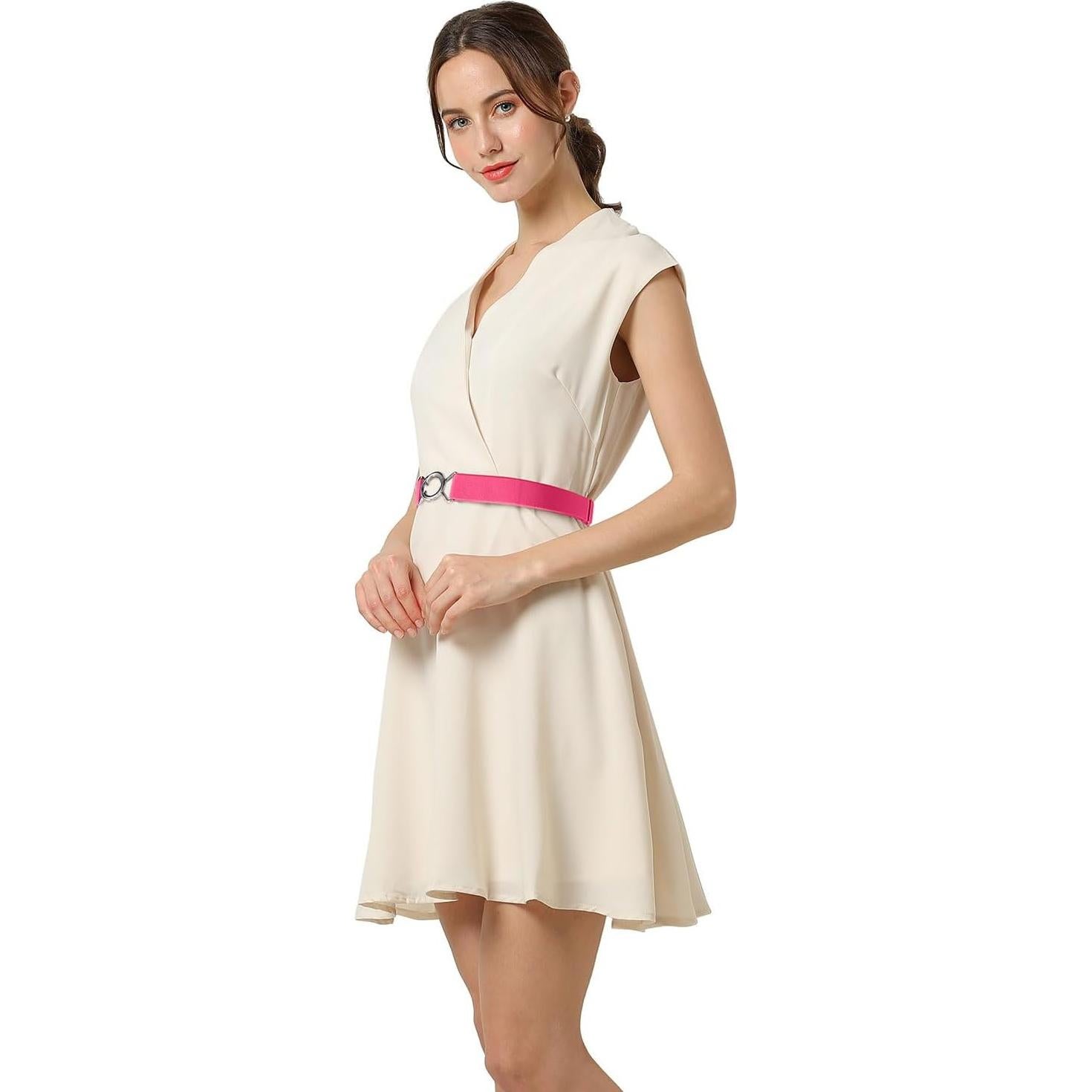 Cinturón Ajustable Elástico Falari para Mujeres - Hebilla Metal