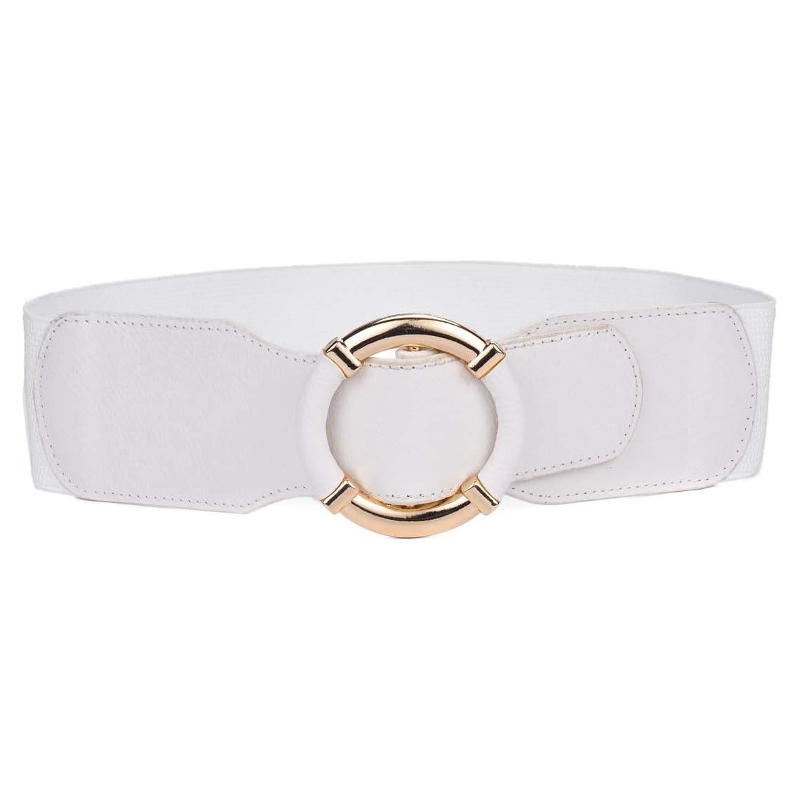 Cinturón Elástico para Mujeres Beltox Blanco 6 cm Ancho