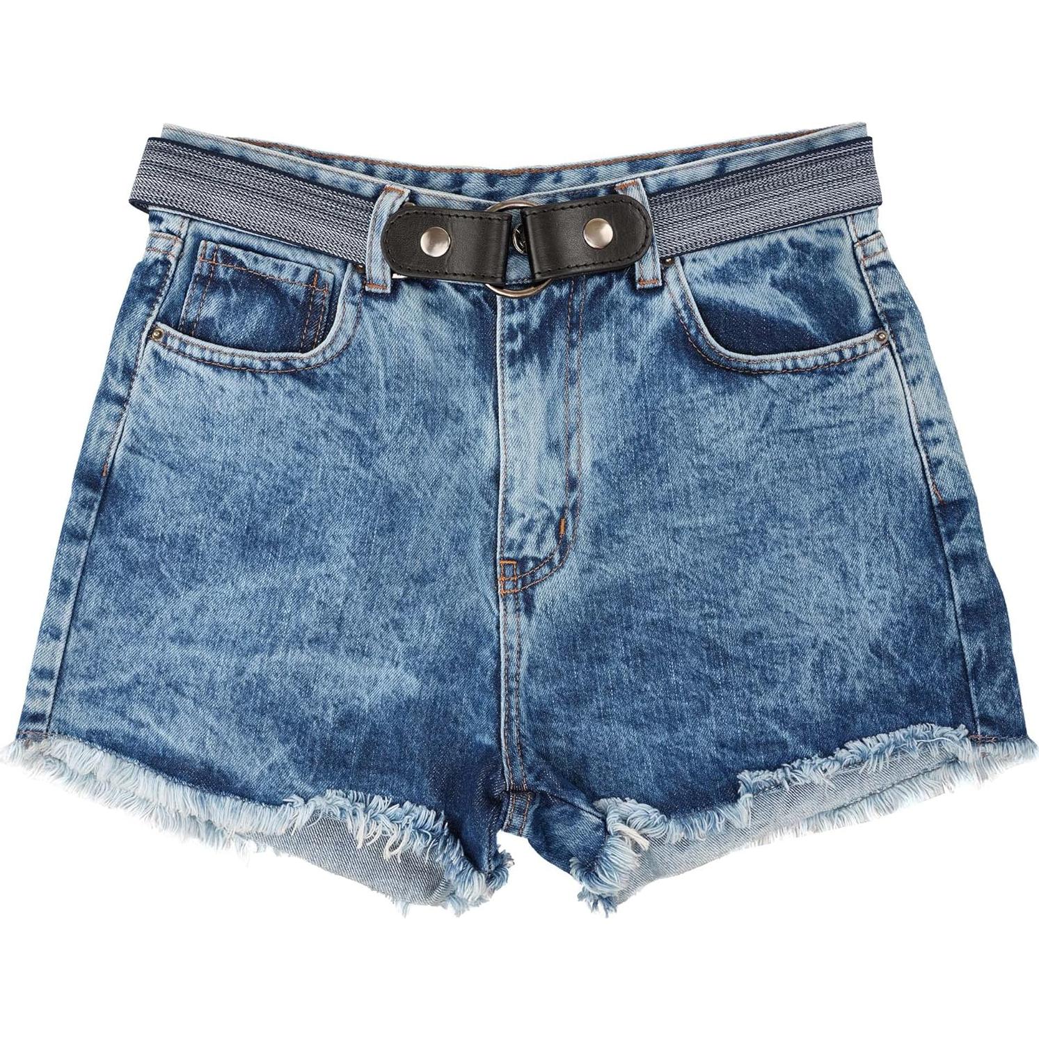 Cinturón Elástico Sin Hebilla para Mujeres XS a XXL - Jeans Marino