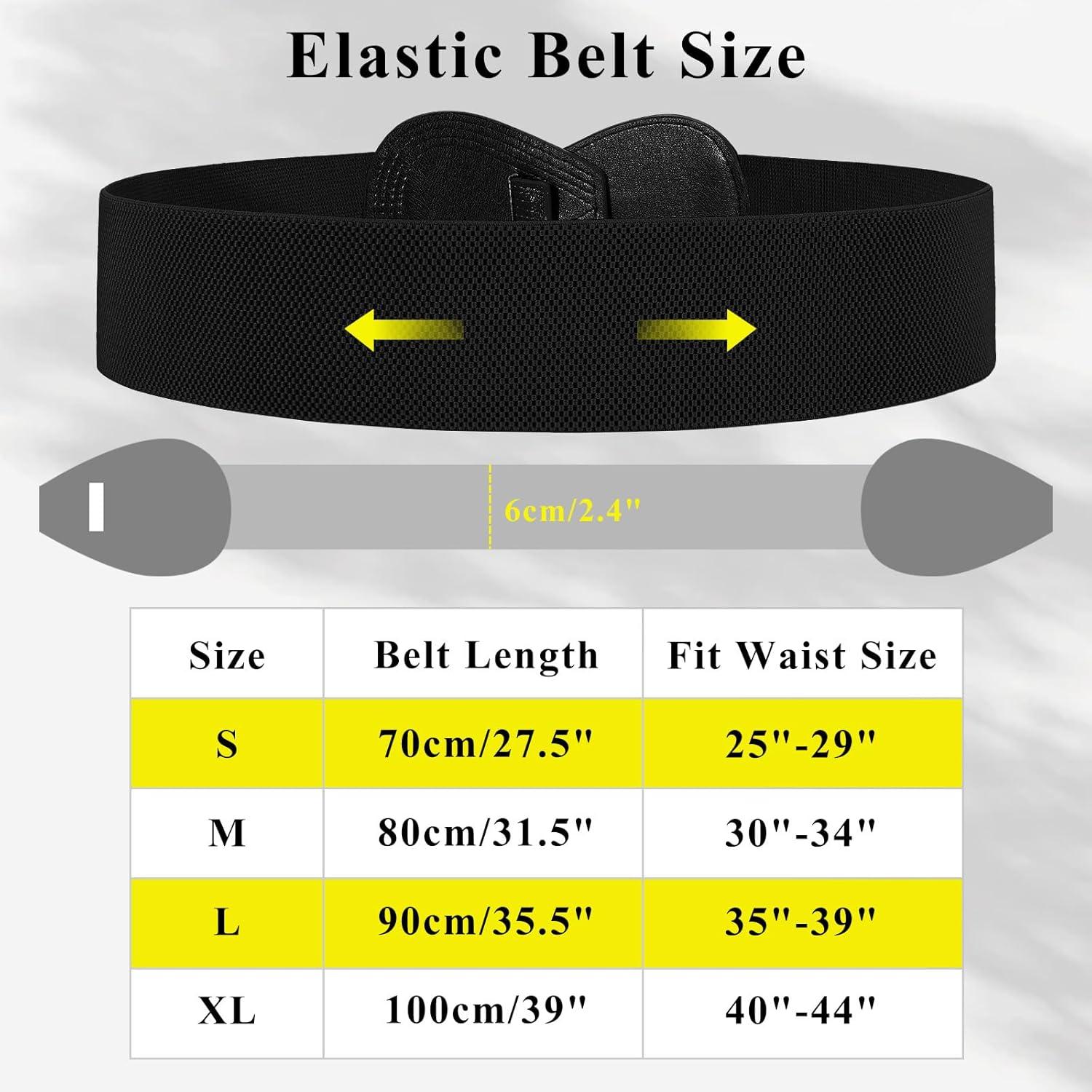 Cinturón Elástico Ancho Whippy para Mujeres - Ajustable 88.9-99.1 cm