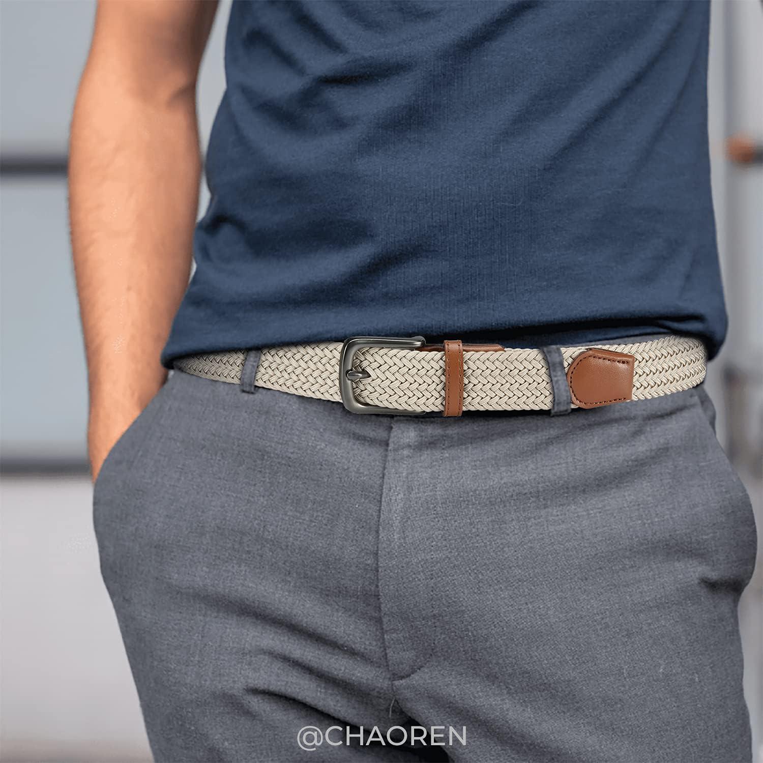 Cinturón elástico CHAOREN para hombres 3.49 cm ajustable