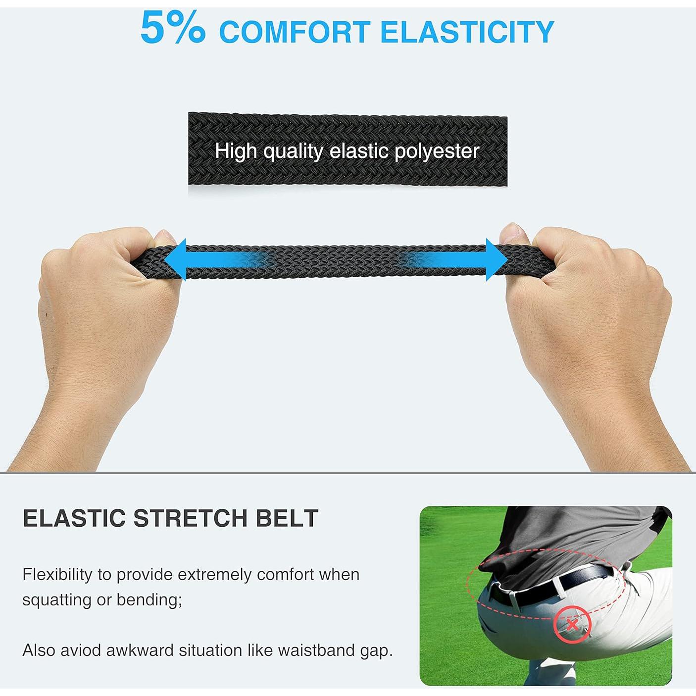 Cinturón elástico CHAOREN para hombres 3.49 cm ajustable