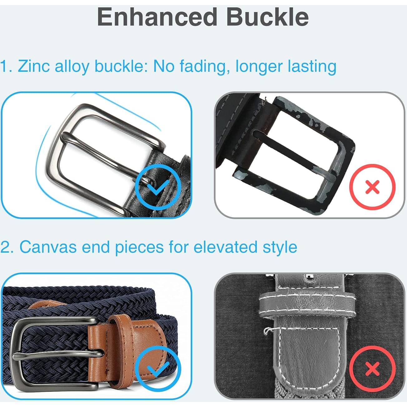 Cinturón elástico CHAOREN para hombres 3.49 cm ajustable