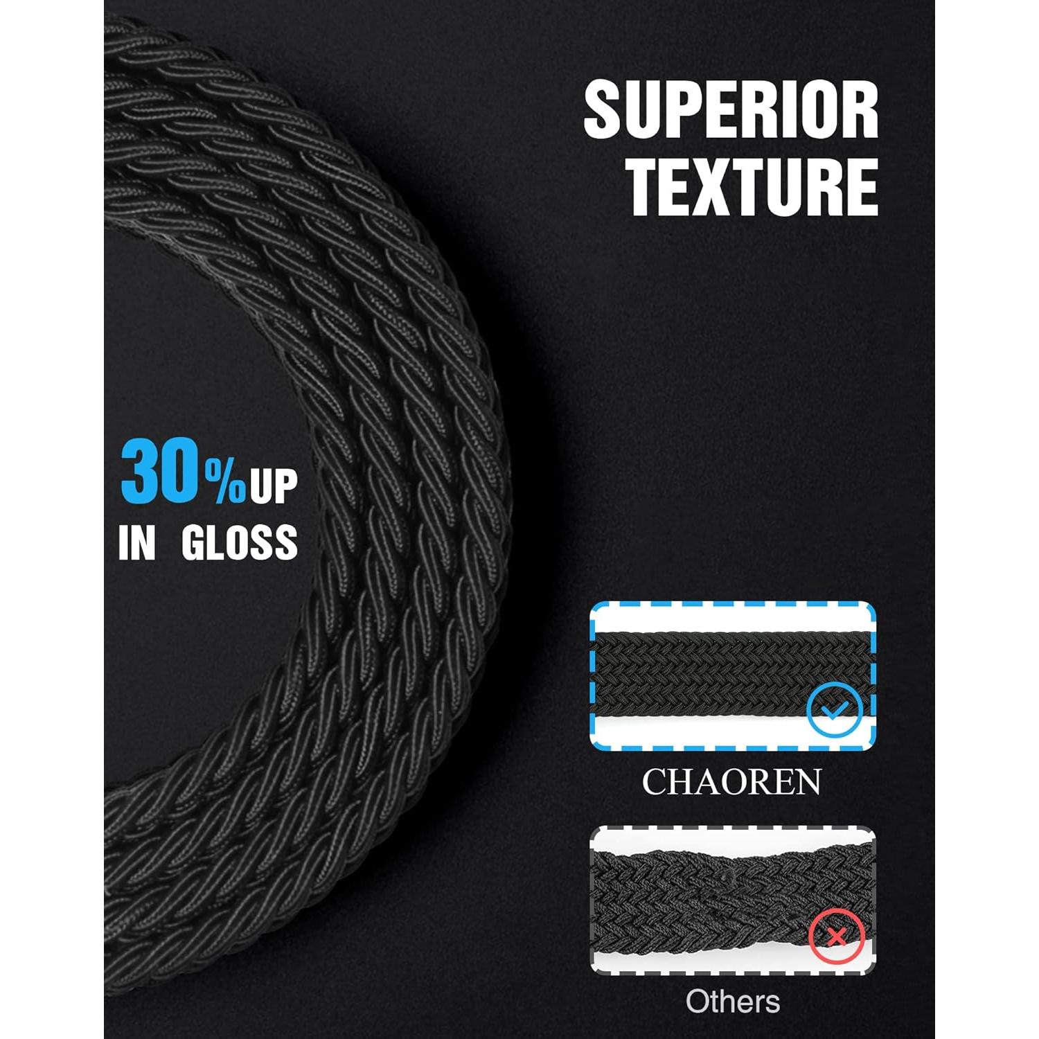 Cinturón elástico CHAOREN para hombres 3.49 cm ajustable