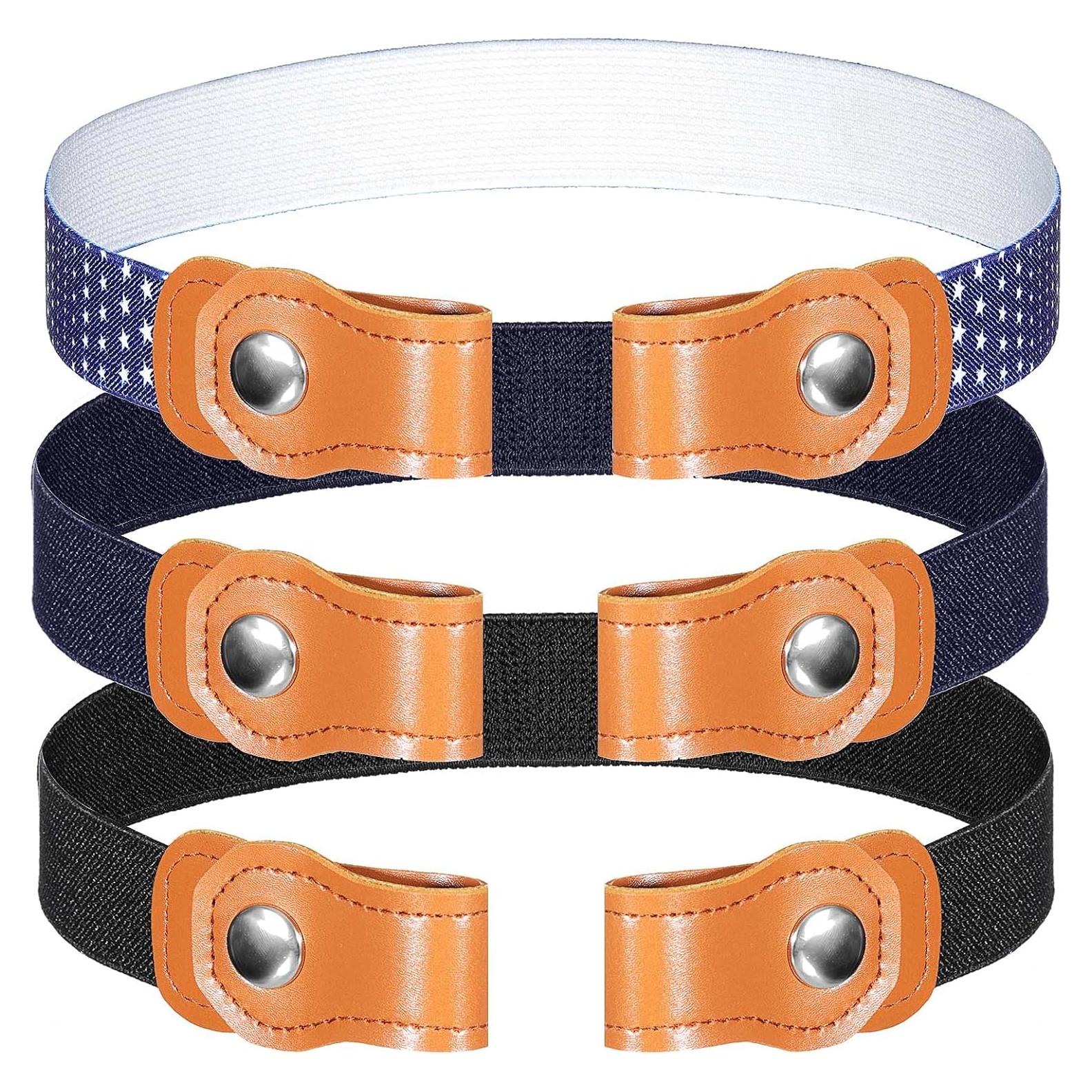 Cinturones Elásticos Sin Hebilla Zhanmai para Niños - 3 Piezas 60 cm