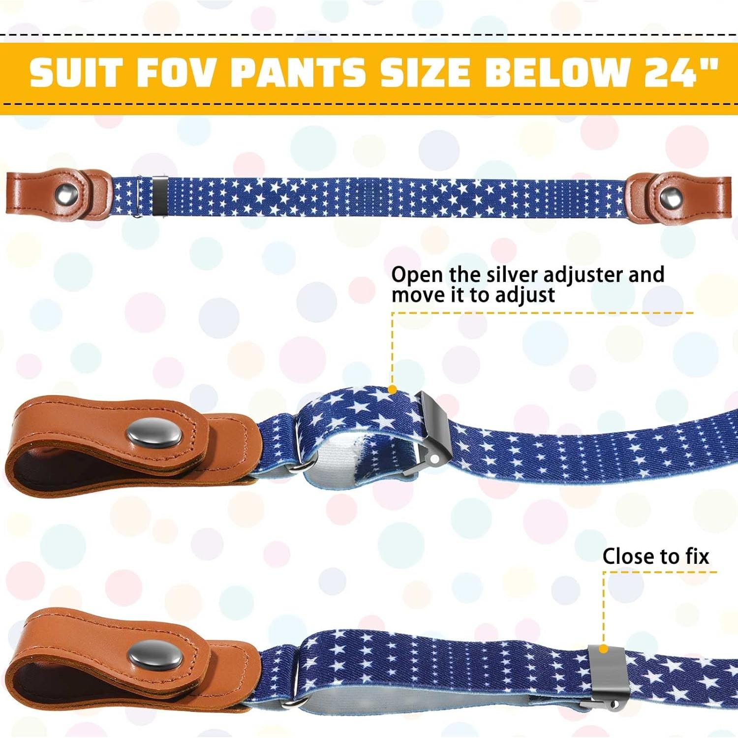 Cinturones Elásticos Sin Hebilla Zhanmai para Niños - 3 Piezas 60 cm