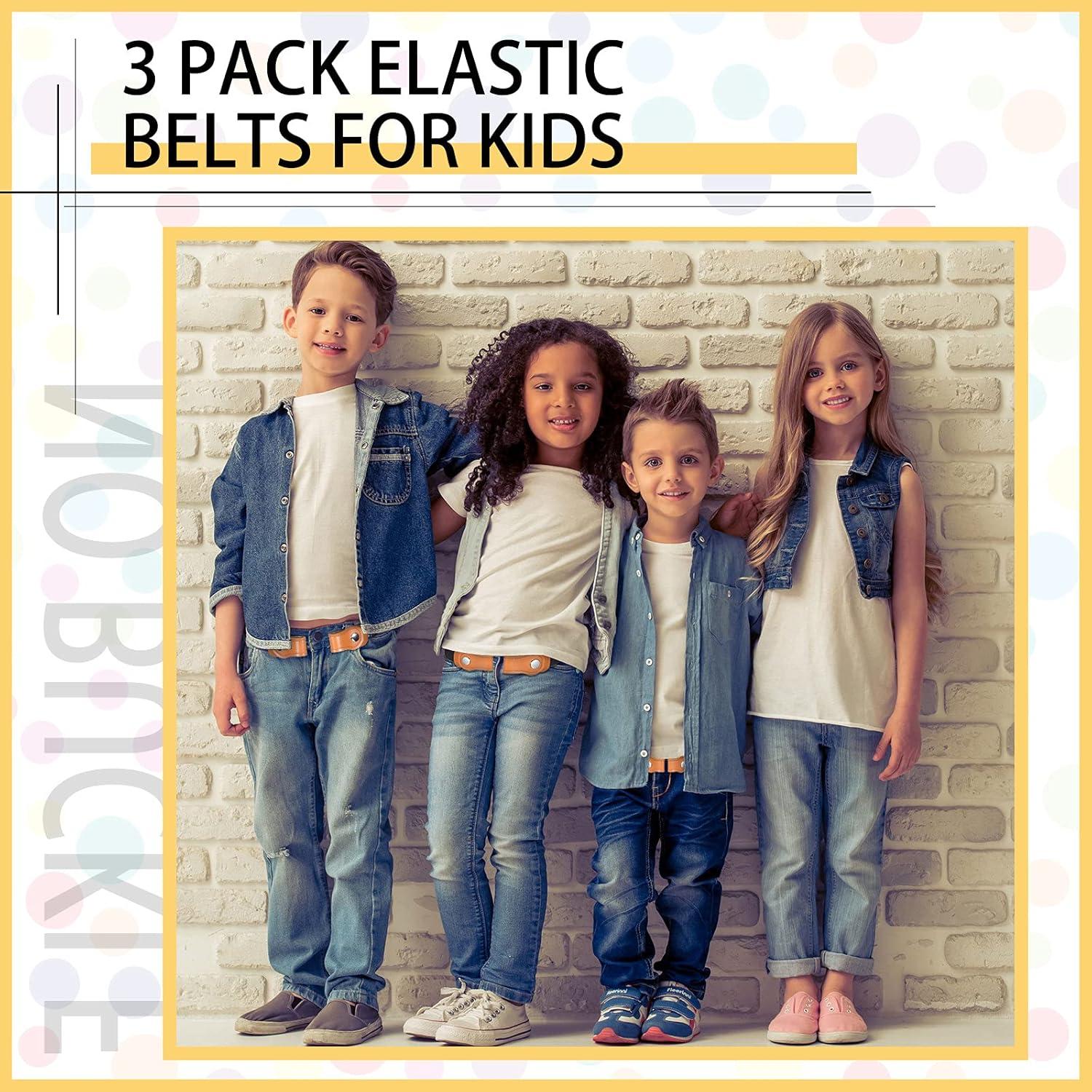 Cinturones Elásticos Sin Hebilla Zhanmai para Niños - 3 Piezas 60 cm