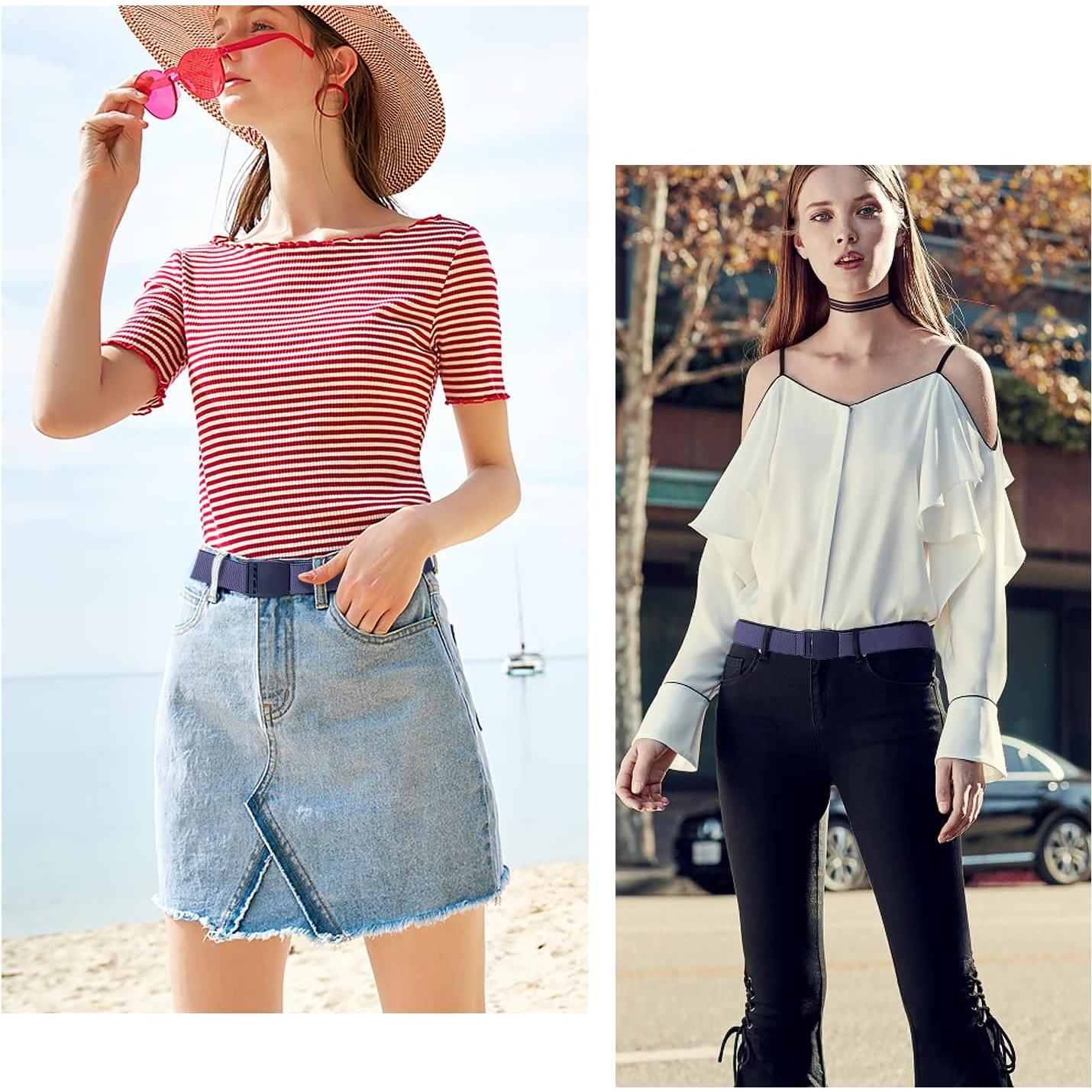 Cinturón Elástico Invisible JASGOOD para Mujeres Ajustable 3 cm