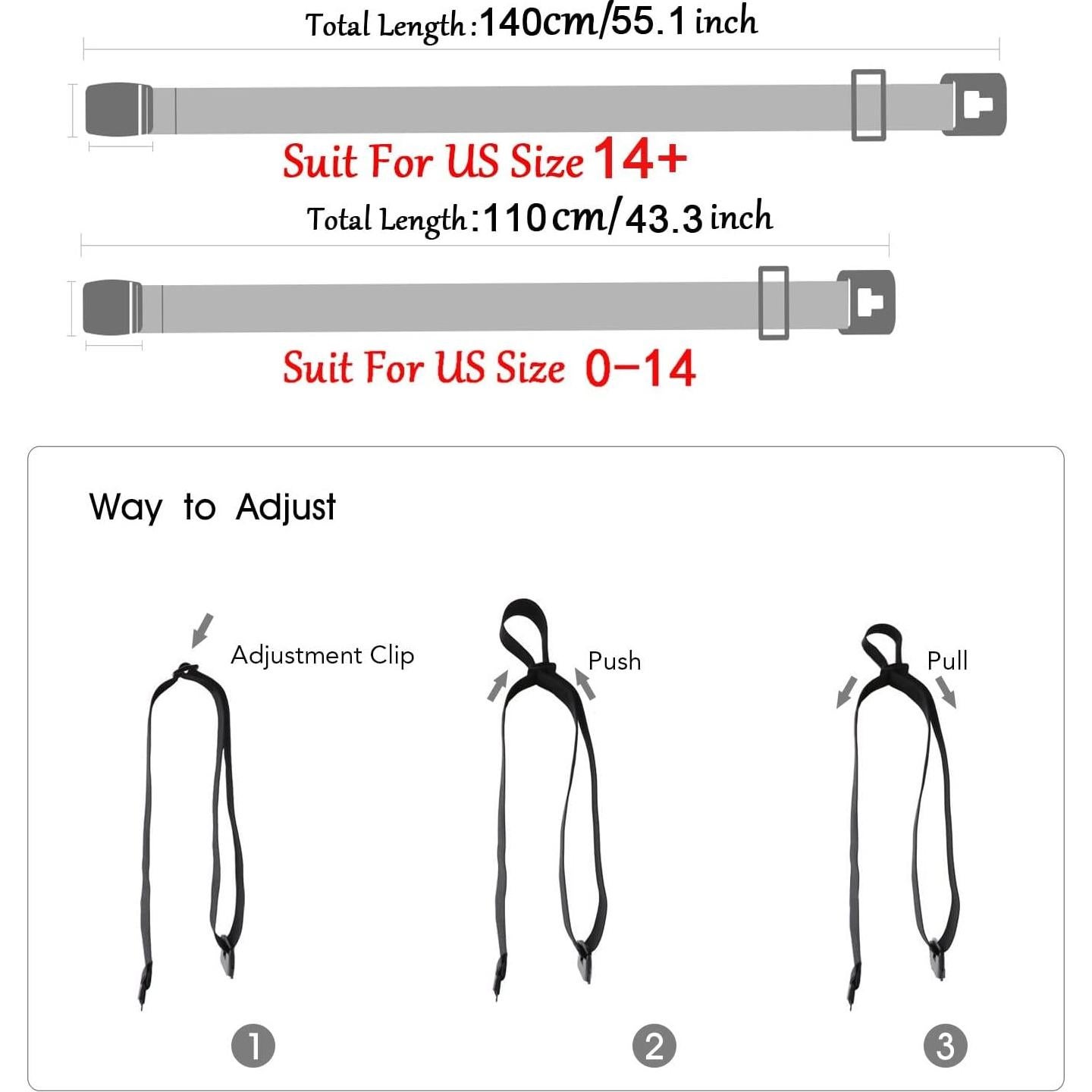 Cinturón Elástico Invisible JASGOOD para Mujeres Ajustable 3 cm