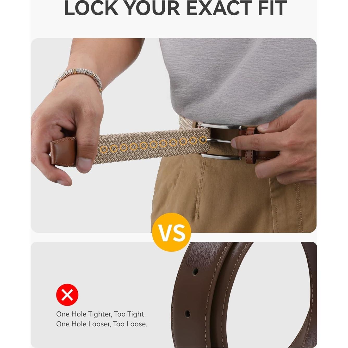 Cinturón Elástico CHAOREN para Hombres 35mm Ajustable