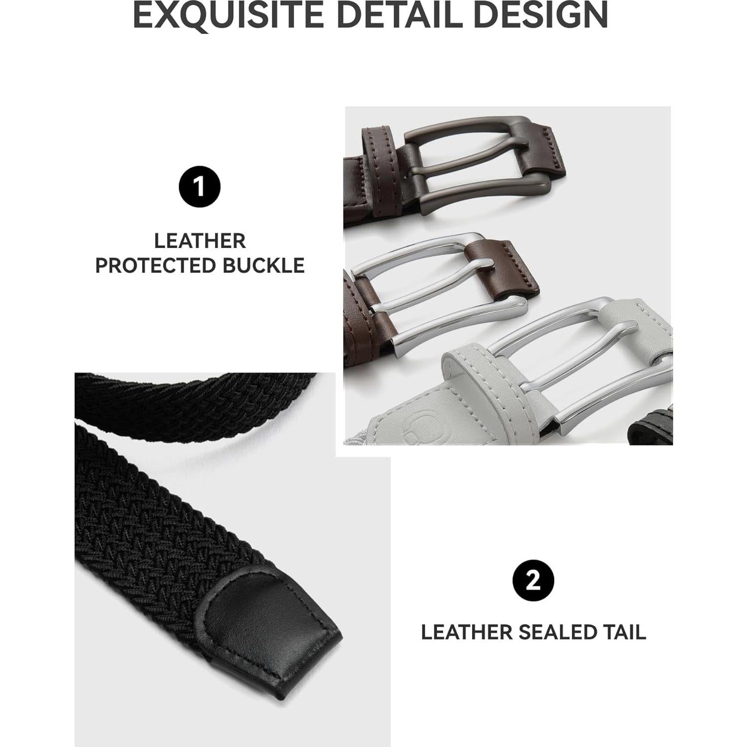 Cinturón Elástico CHAOREN para Hombres 35mm Ajustable