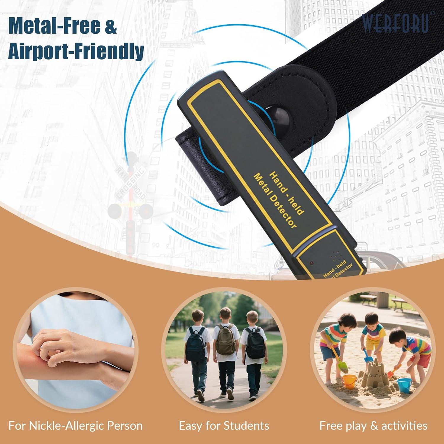 Cinturones Elásticos Sin Hebilla WERFORU 4 Pack para Niños