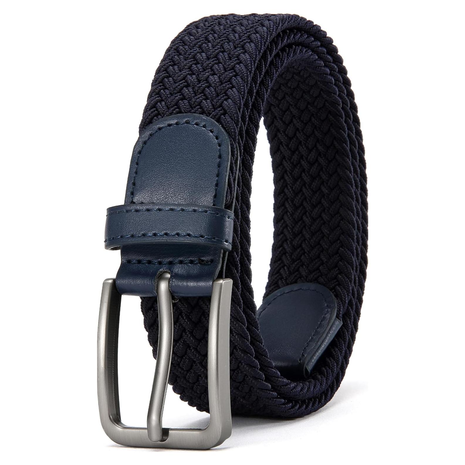 Cinturón Trenzado Elástico DOOPAI para Hombres 3.5 cm Azul