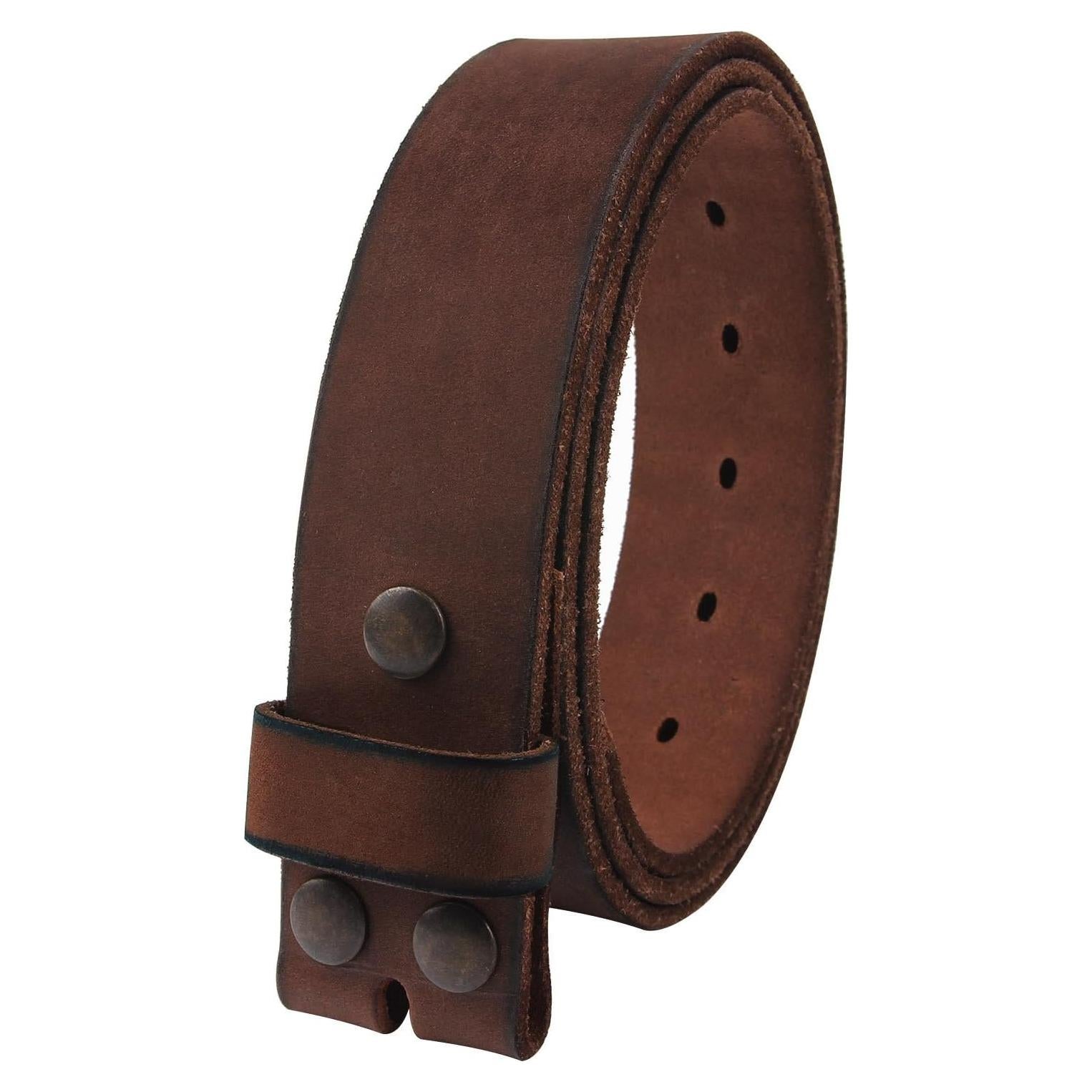 Cinturón de Cuero de Grano Completo NPET Vintage 3.81 cm