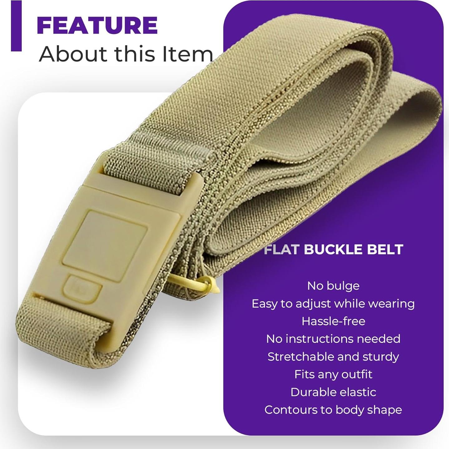 Cinturón Ajustable Estrecho Beltaway para Mujeres - 2.54 cm