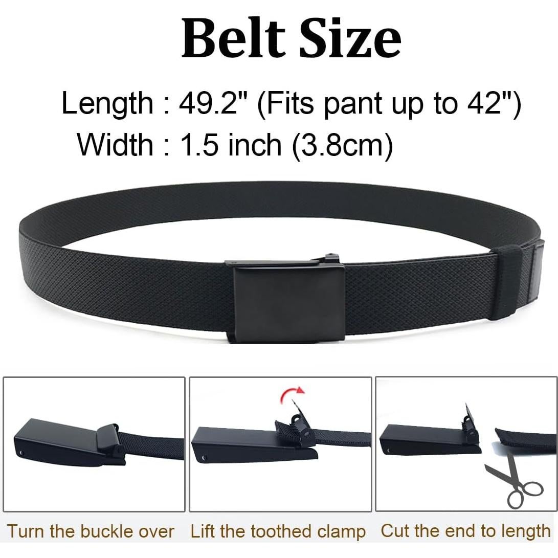 Cinturón Elástico de Nylon WYuZe - 2 Unidades Ajustables para Hombre