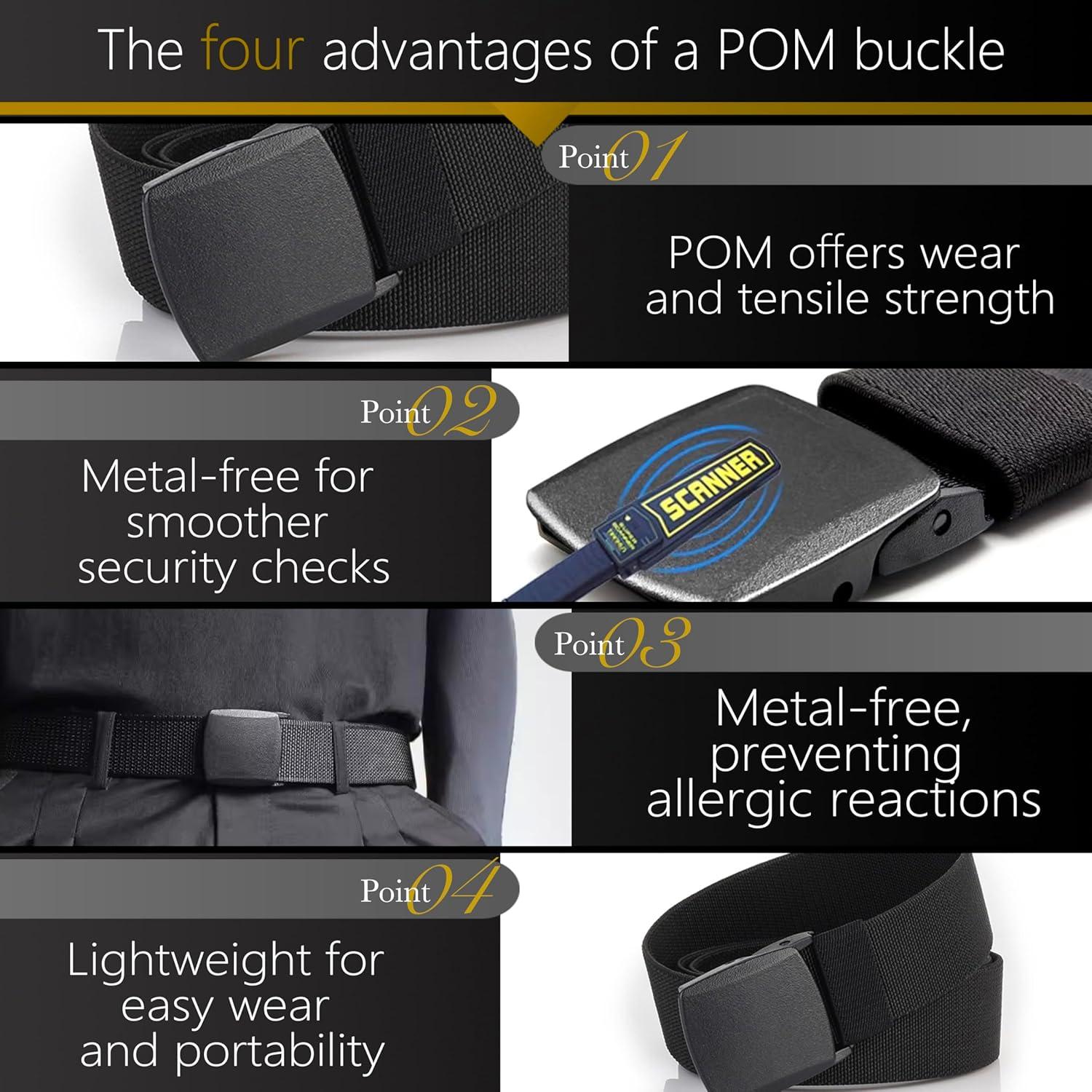 Cinturón Táctico Ajustable Nylon Canvas Militar Hombre 3.81 cm