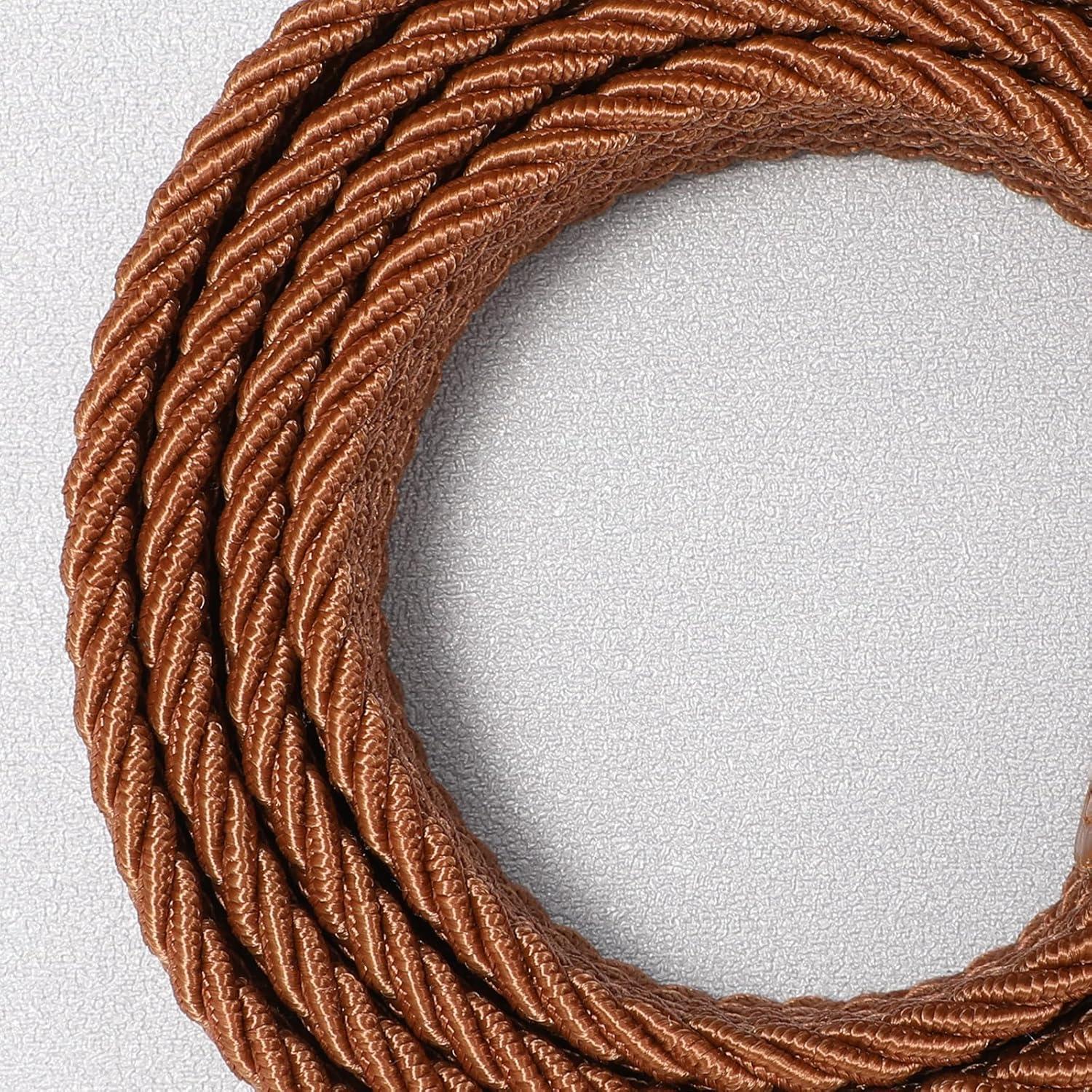 Cinturón elástico trenzado para hombres marrón 78.74-86.36 cm