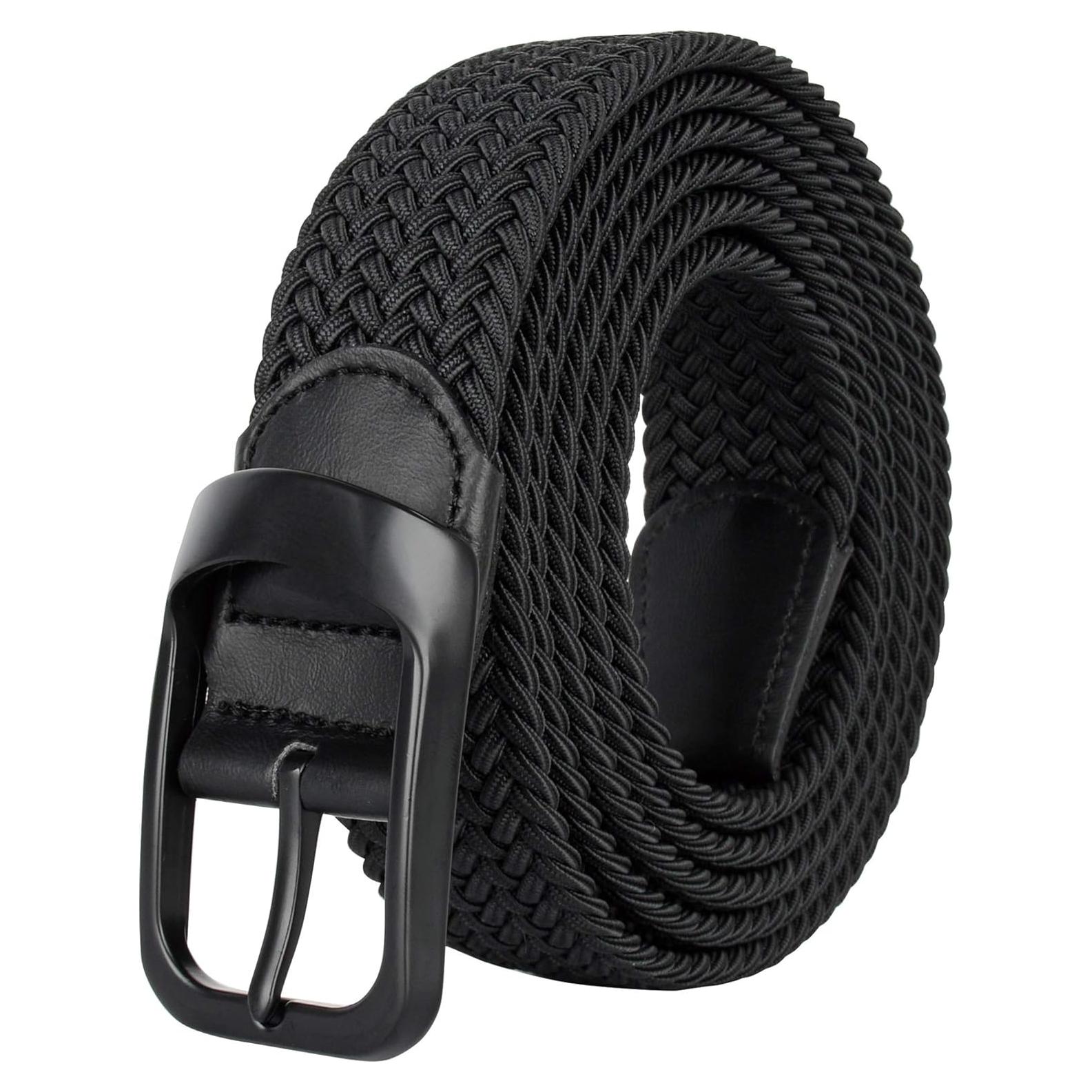 Cinturón Elástico para Hombres Talla Grande 75 cm Negro