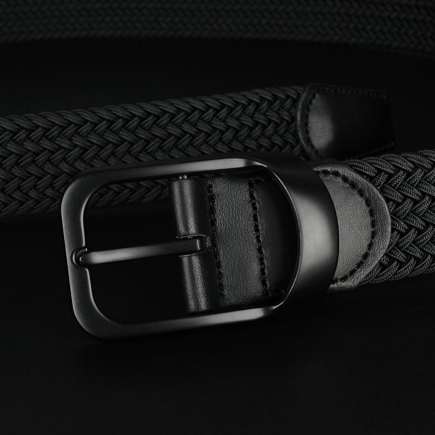 Cinturón Elástico para Hombres Talla Grande 75 cm Negro