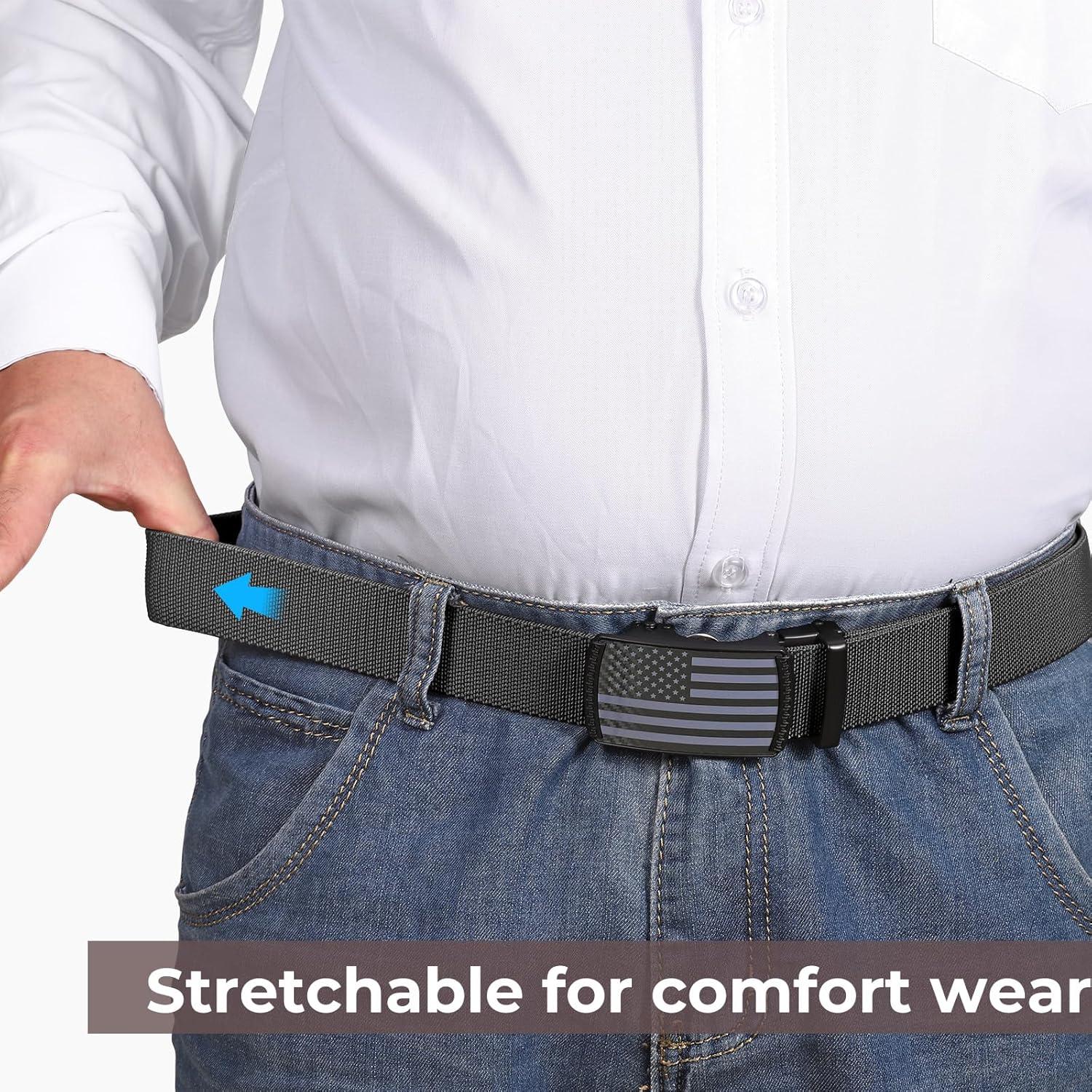 Cinturón Elástico Ratchet Sanths para Hombre - Nylon Ajustable 101.6-114.3 cm