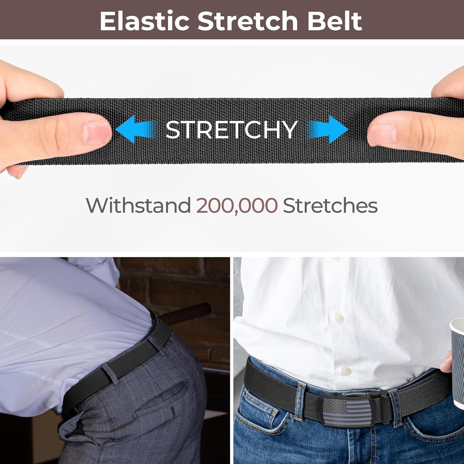 Cinturón Elástico Ratchet Sanths para Hombre - Nylon Ajustable 101.6-114.3 cm