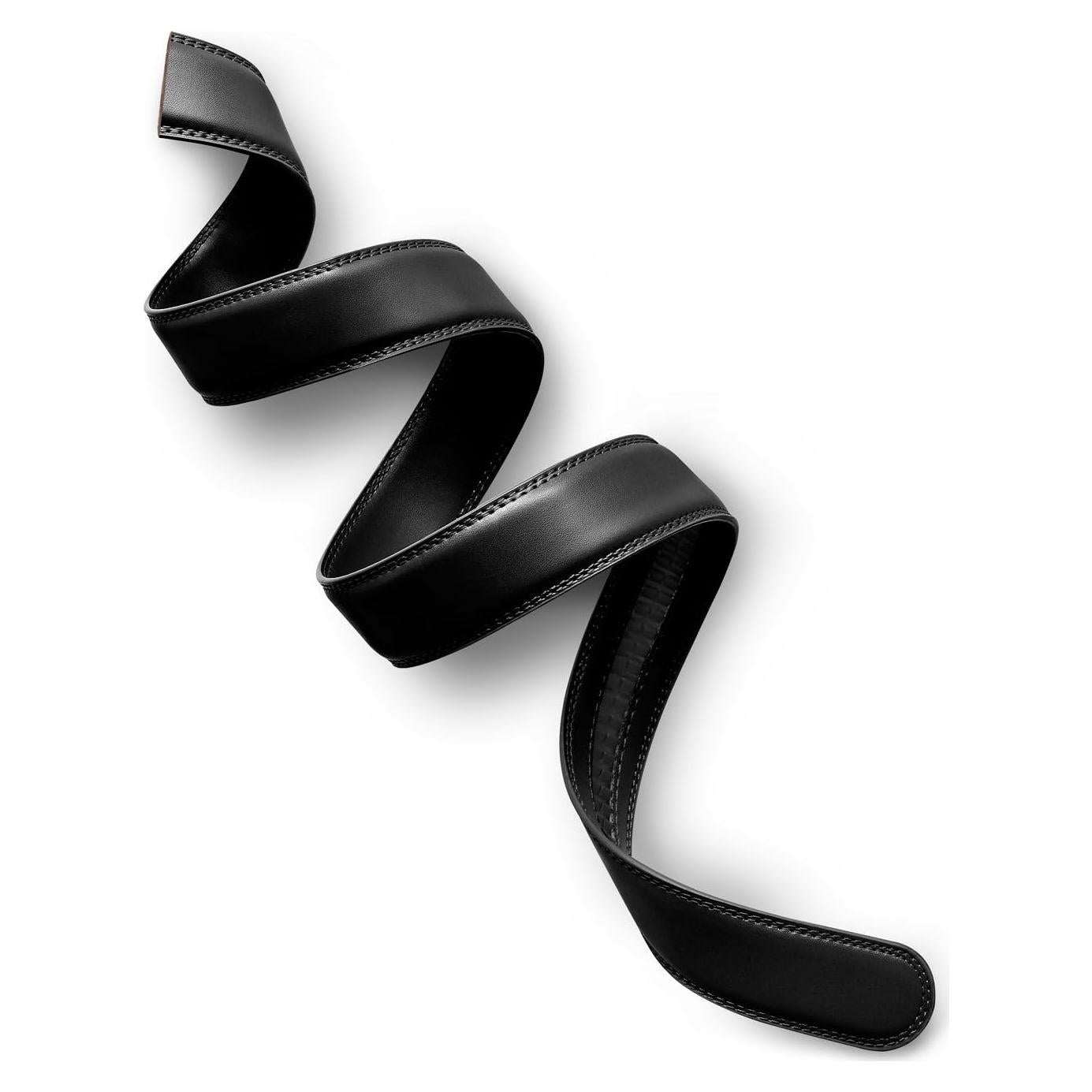 Correa de Cinturón Mission de Cuero Genuino 35mm - Negro