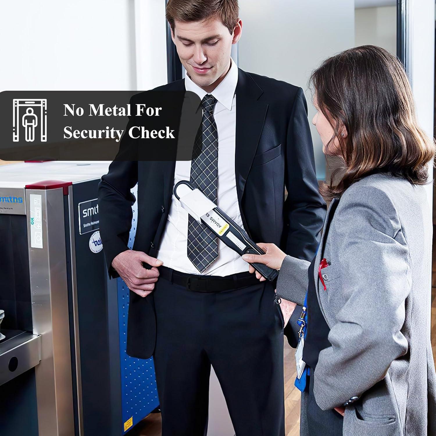 Cinturón de Cuero Hipoalergénico XZQTIVE Negro Ajustable 91-101 cm