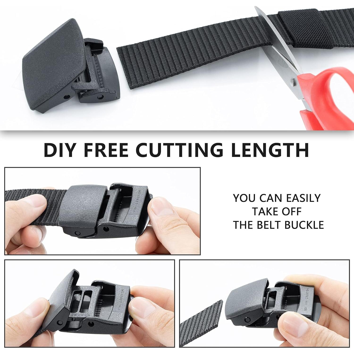 Cinturón de Nylon Ajustable LXMY para Hombre 130 cm