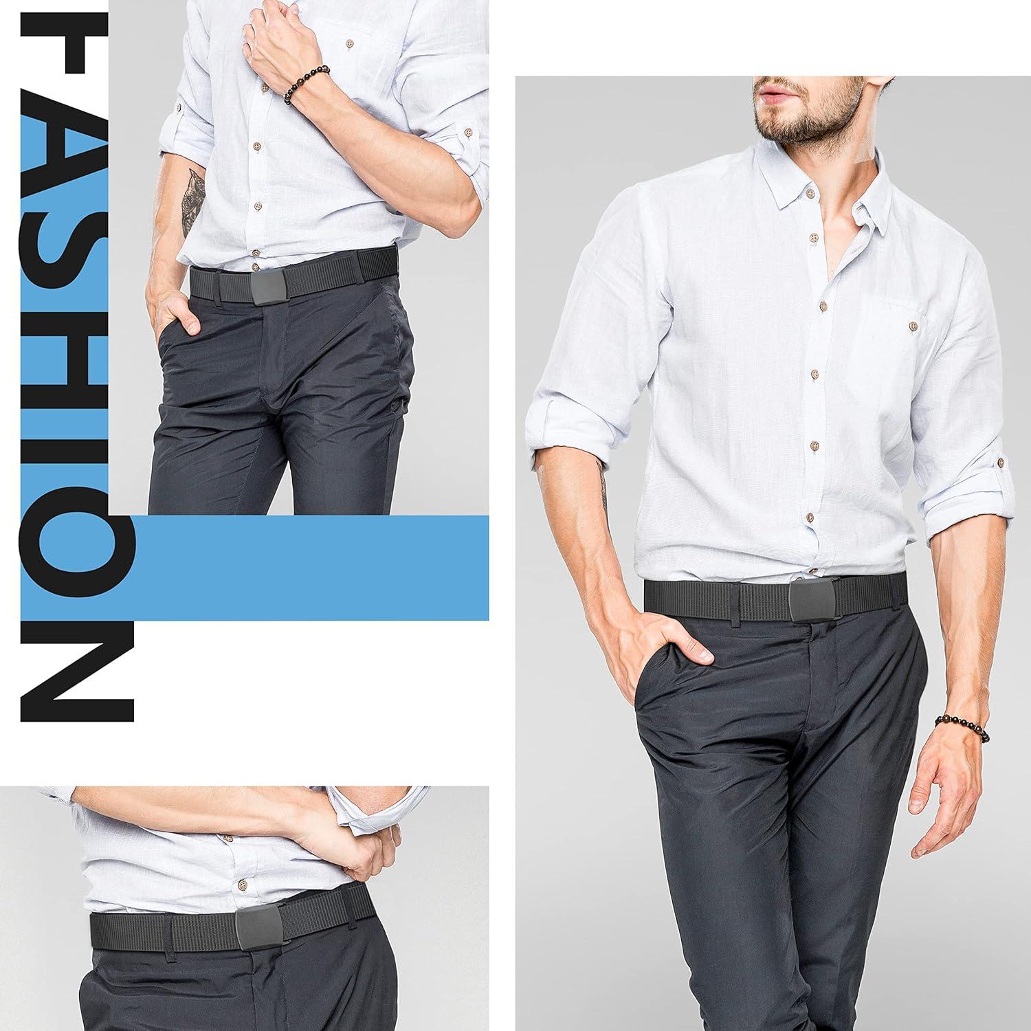 Cinturón de Nylon Ajustable LXMY para Hombre 130 cm