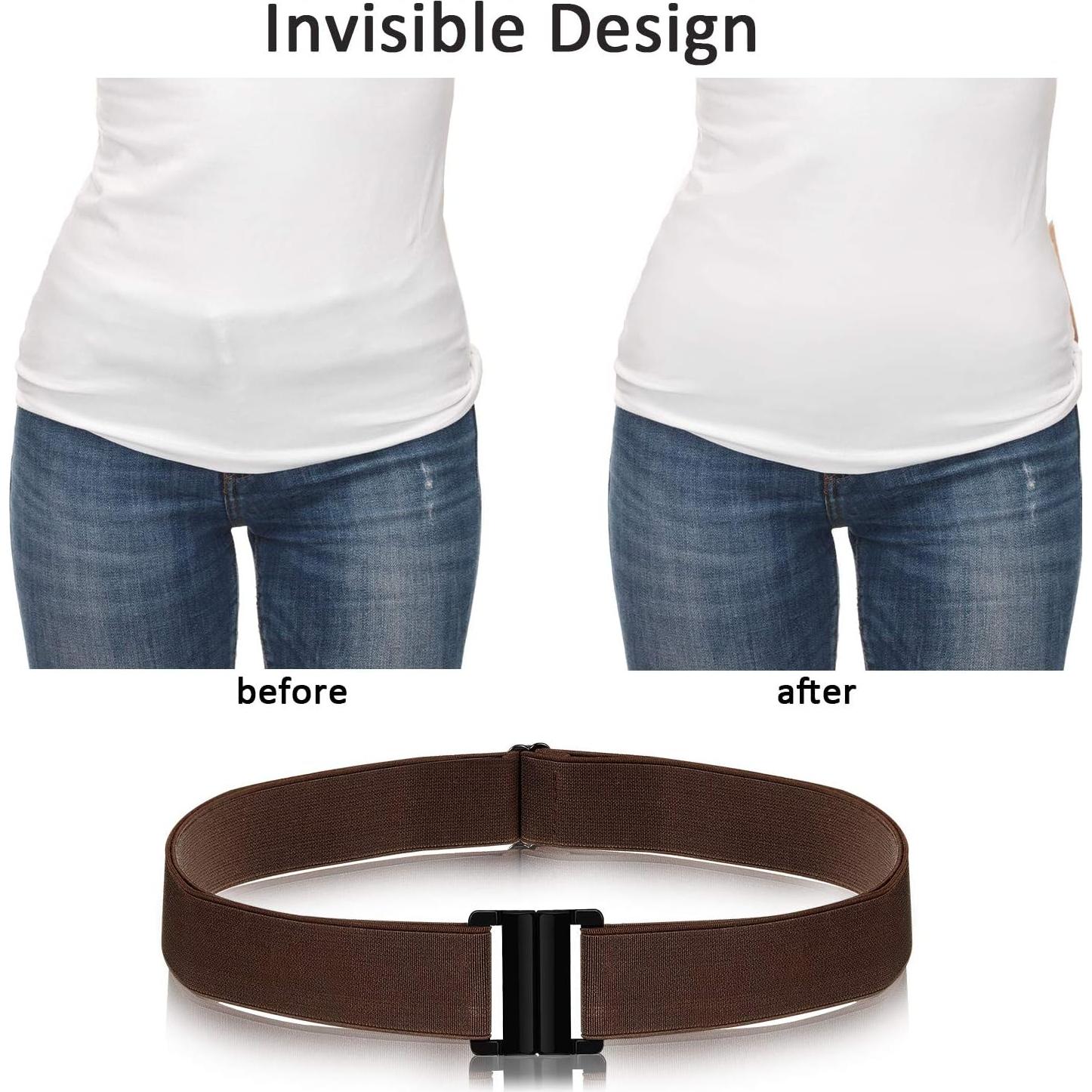 Cinturón Elástico Invisible SATINIOR 4 Pcs Ajustable 100 cm