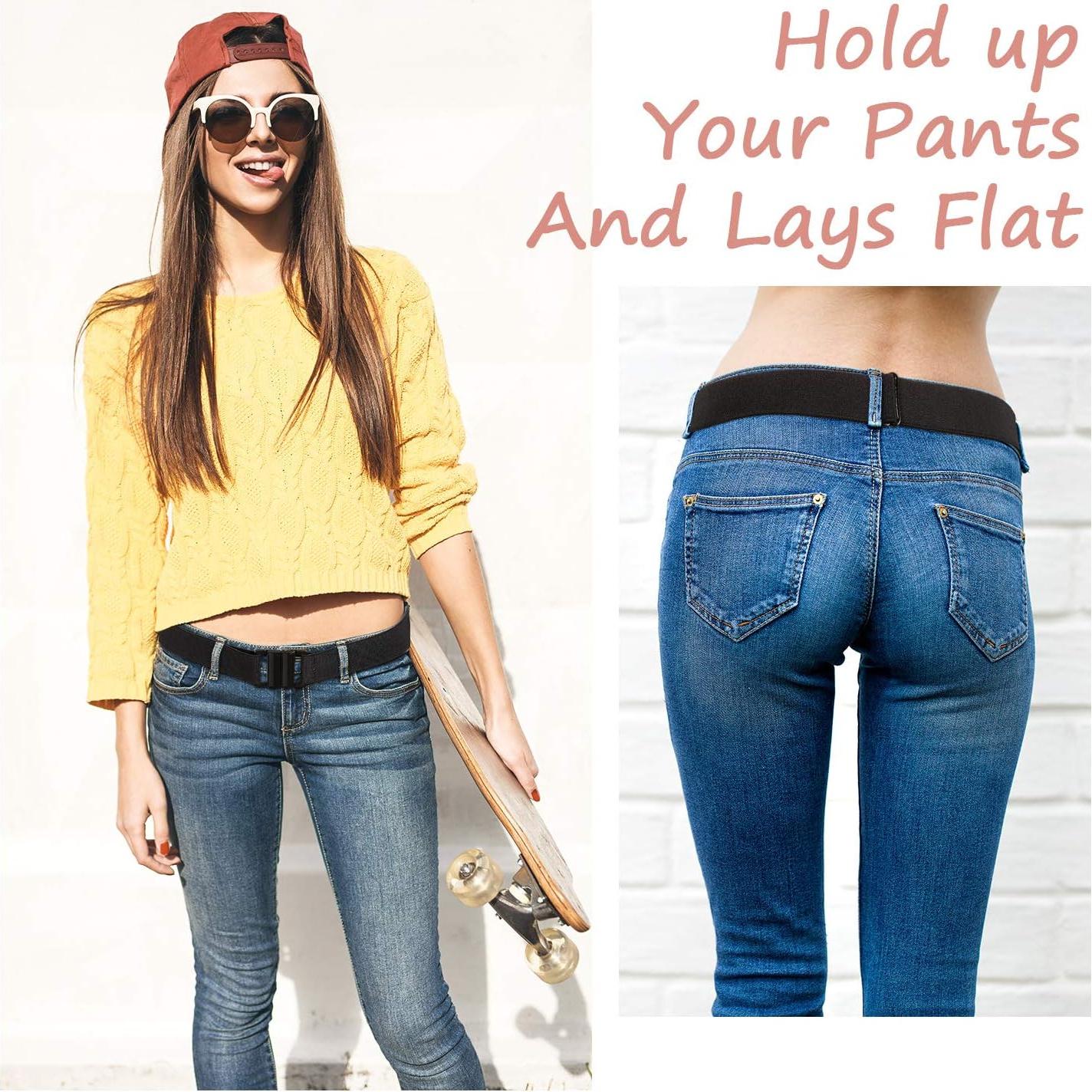 Cinturón Elástico Invisible SATINIOR 4 Pcs Ajustable 100 cm