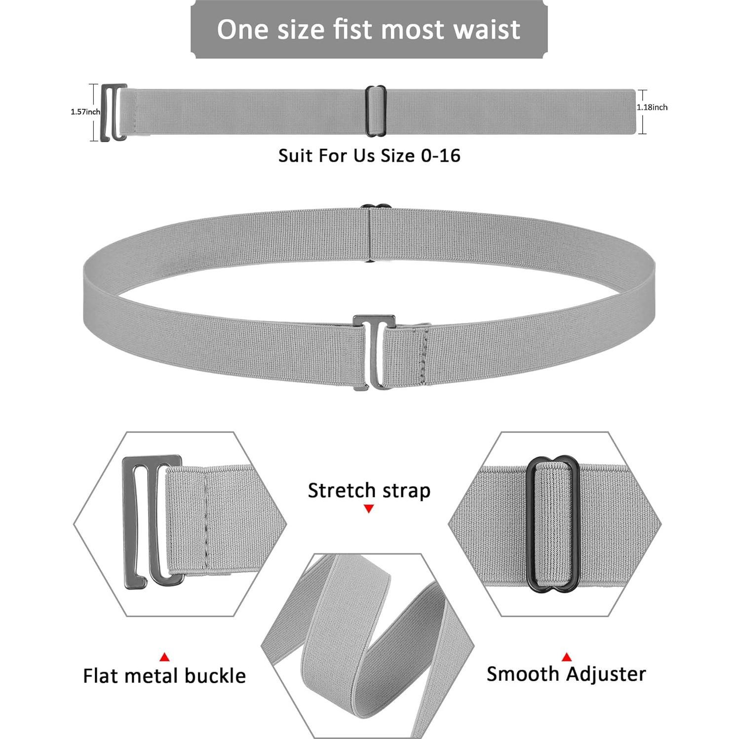 Cinturones Invisibles Elásticos para Mujeres SATINIOR - 6 Pcs