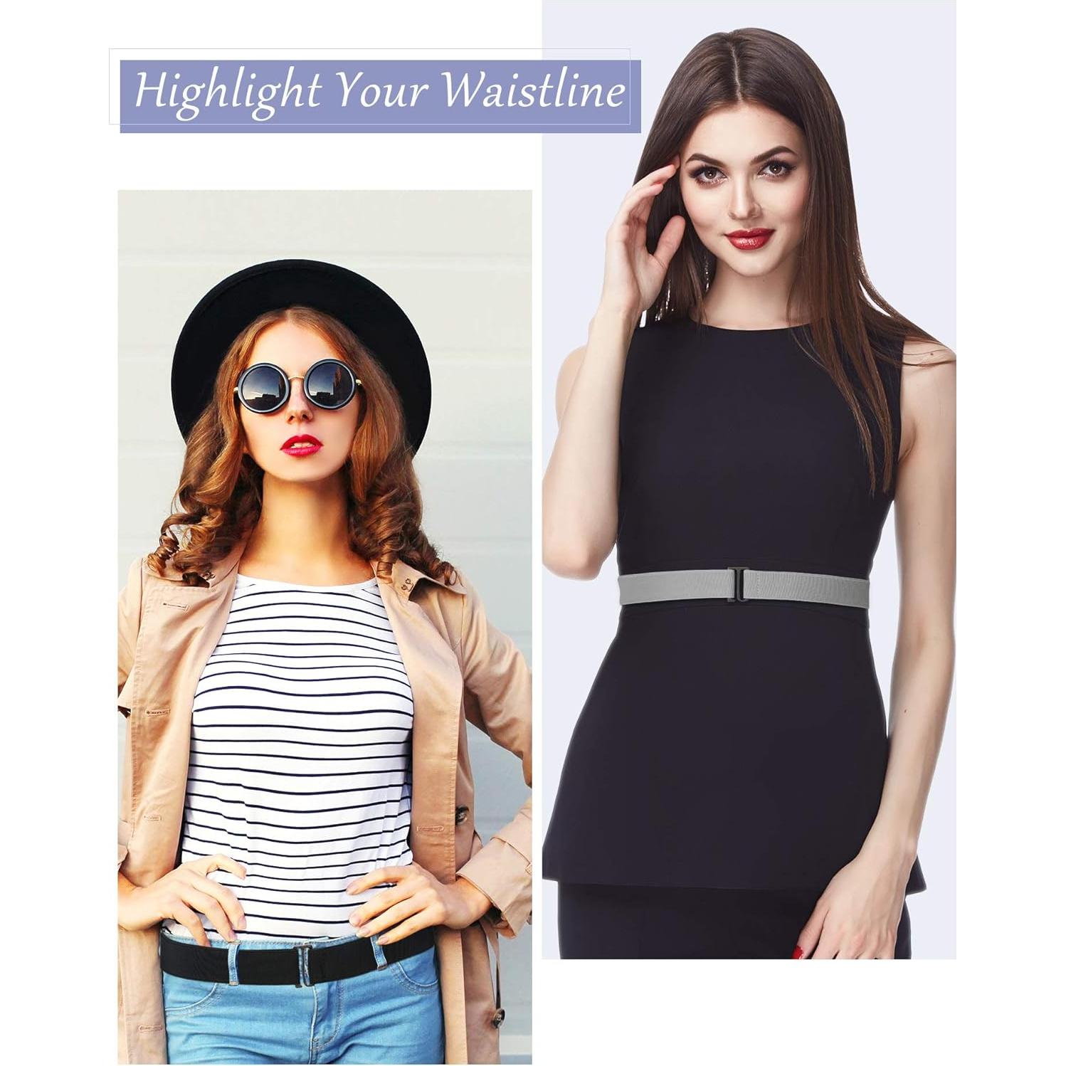 Cinturones Invisibles Elásticos para Mujeres SATINIOR - 6 Pcs