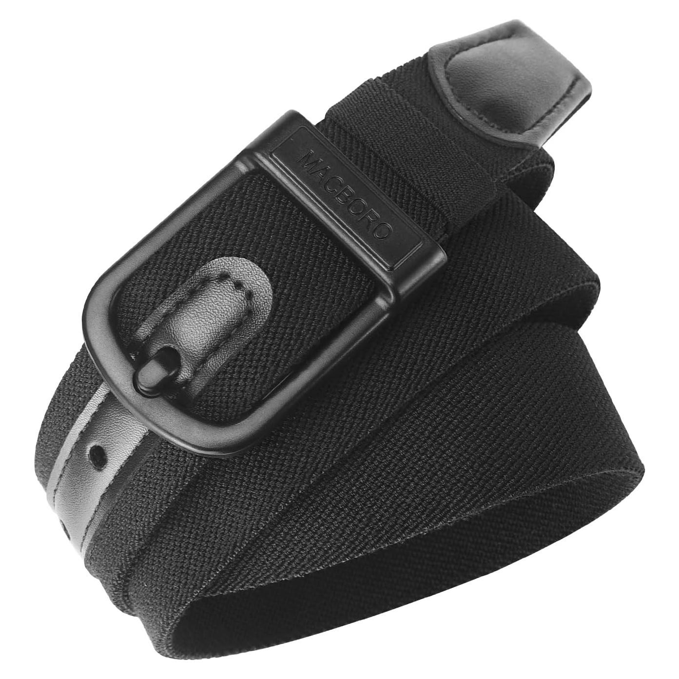 Cinturón Elástico Hipoalergénico Nylon Negro 3.5 cm TSA