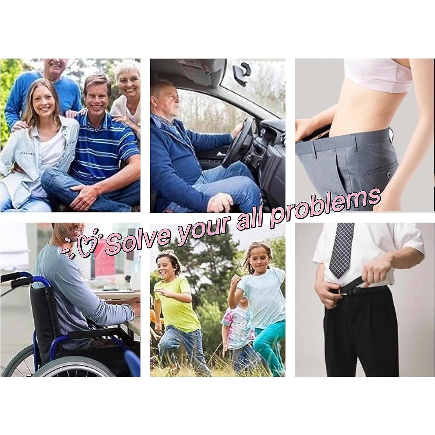 Cinturón Elástico Invisible Ajustable Unisex Negro y Gris