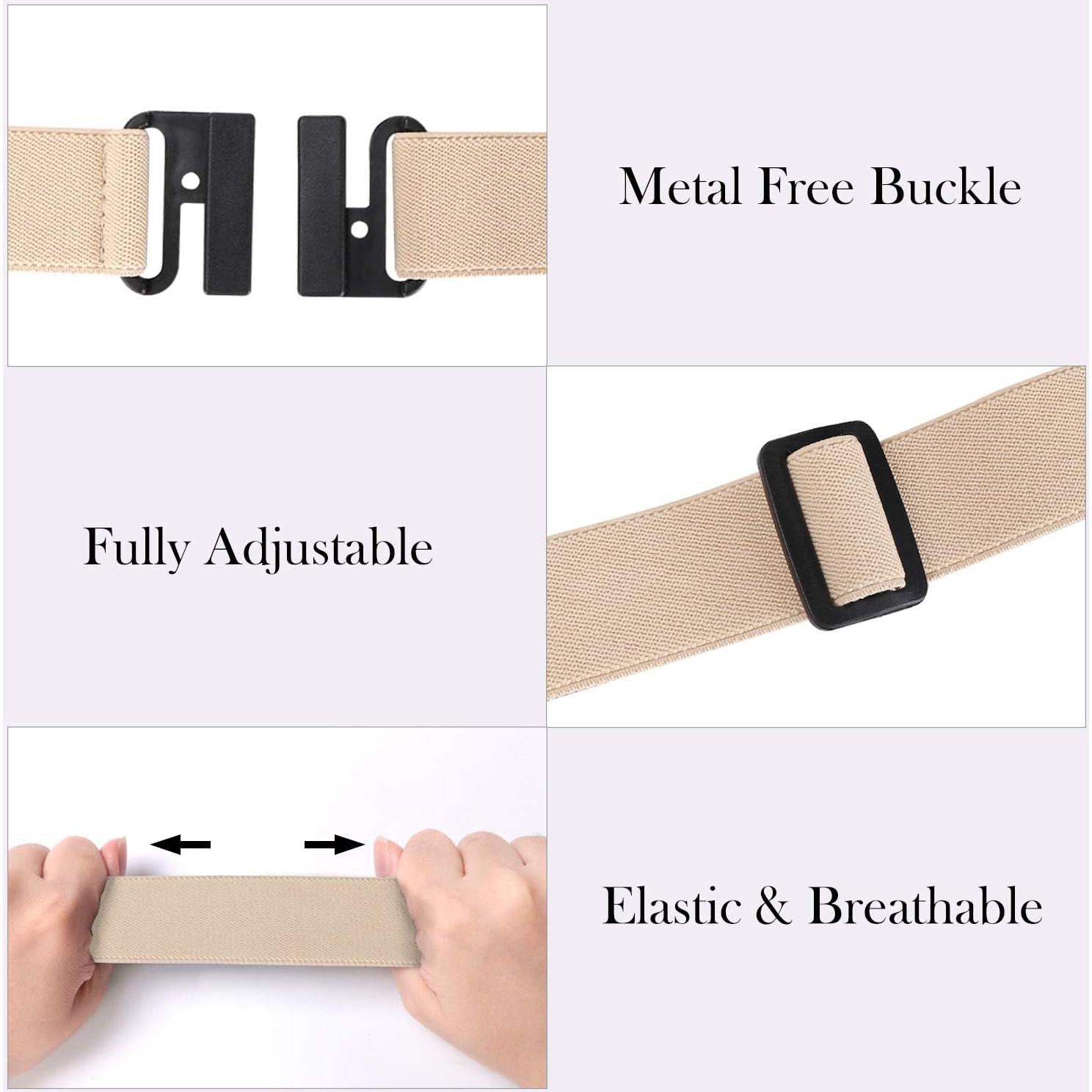 Cinturón Invisible Suosdey para Mujer, Elástico Ajustable 61-96.5 cm