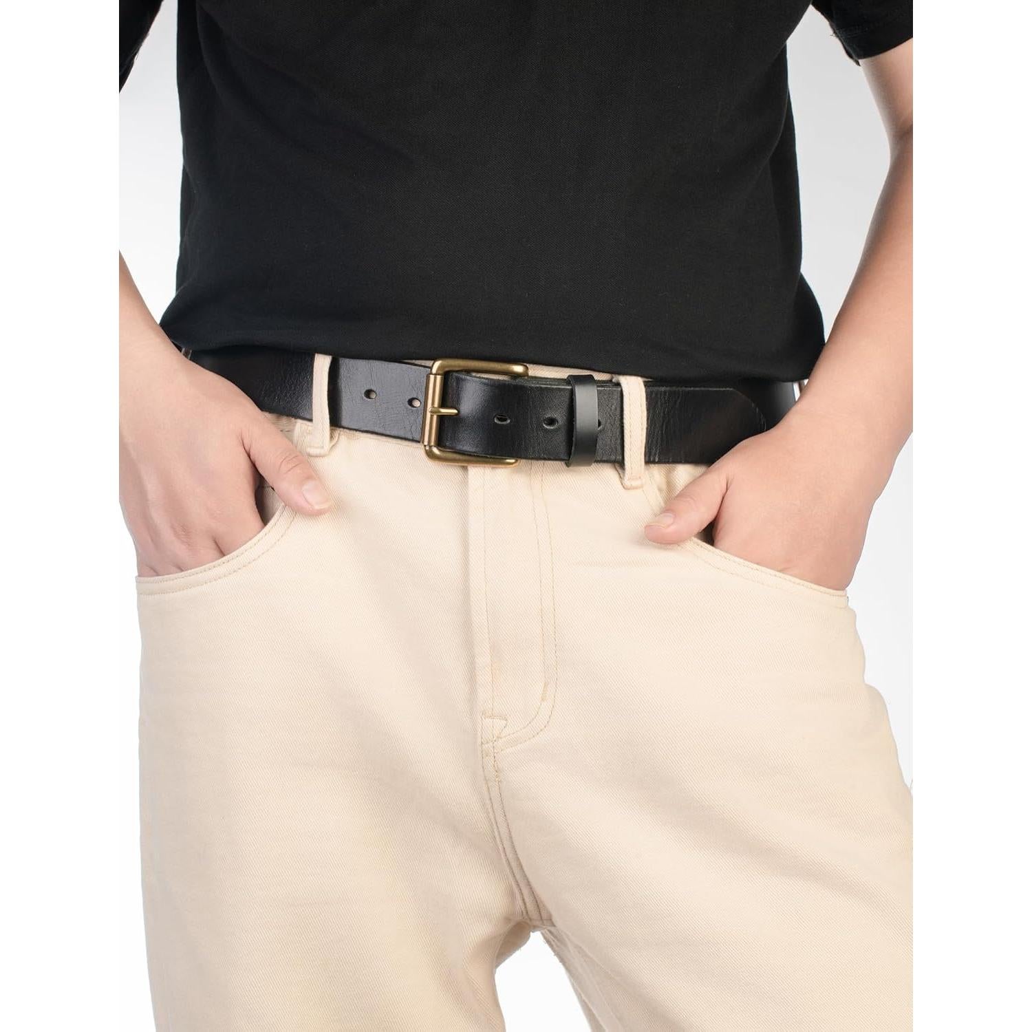 Cinturón de Cuero de Grano Completo TYWestyles 3.81 cm