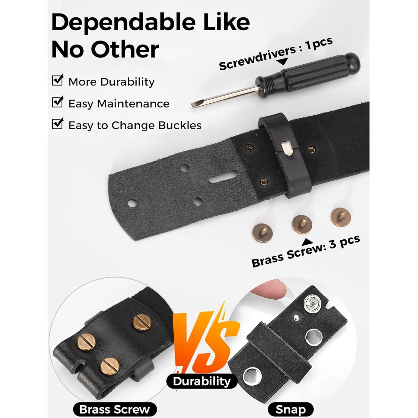 Cinturón de Cuero de Grano Completo TYWestyles 3.81 cm