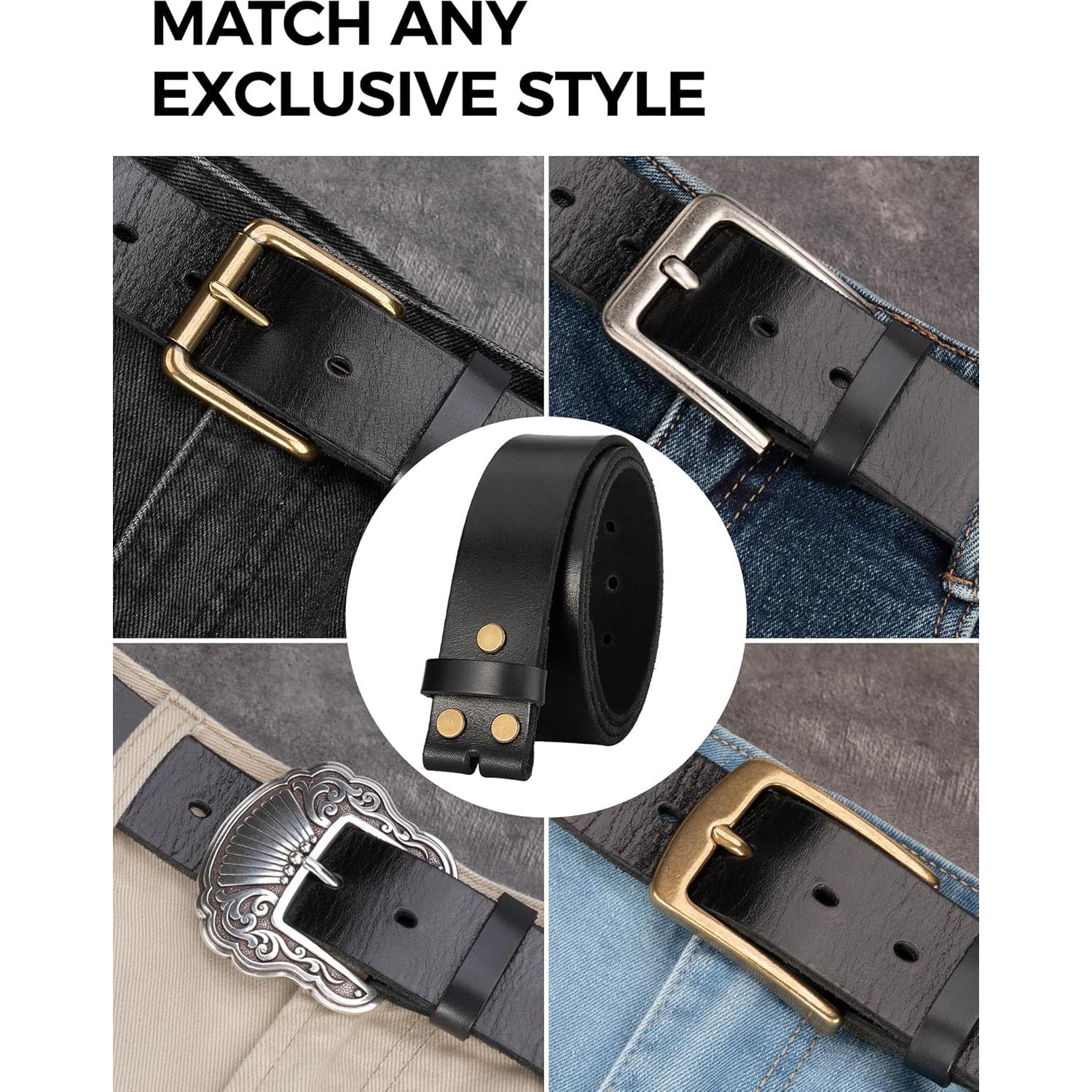 Cinturón de Cuero de Grano Completo TYWestyles 3.81 cm