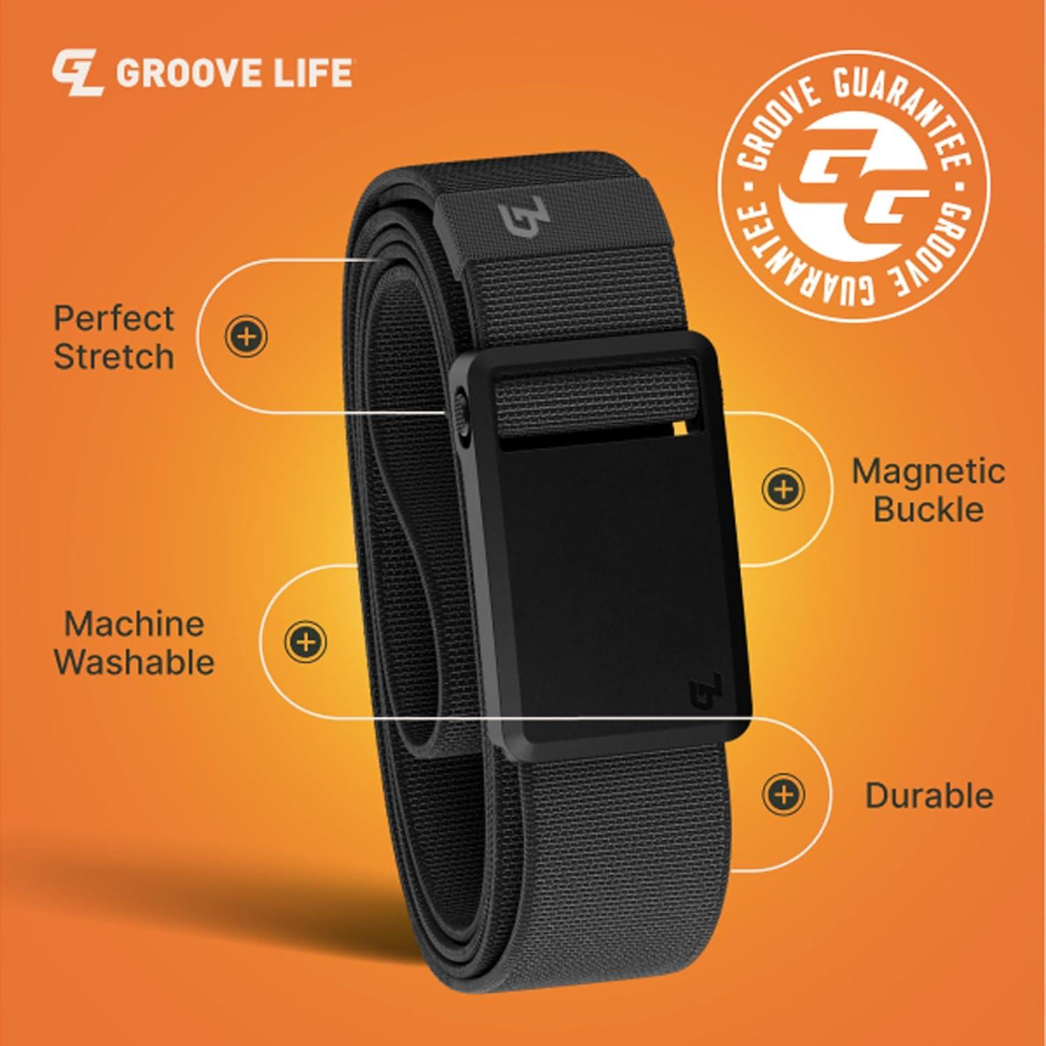 Cinturón de Golf Groove Life Ultra para Hombre - Ajustable y Lavable