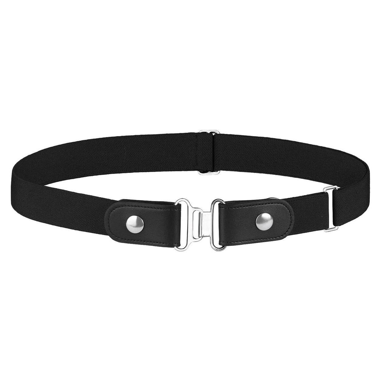 Cinturón Elástico Sin Hebilla Ajustable para Todos - Negro